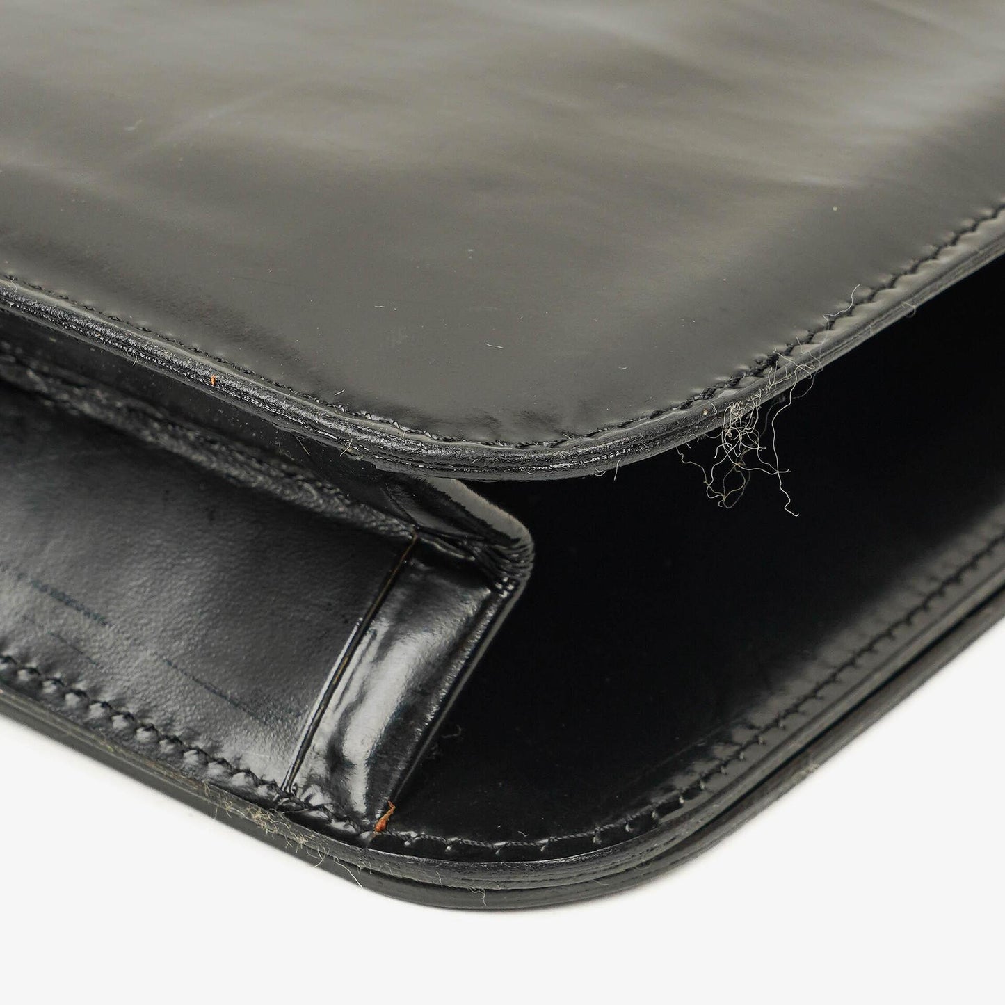Chanel Black Patent Leather Full Flap With 24k Gold Plated Hardware