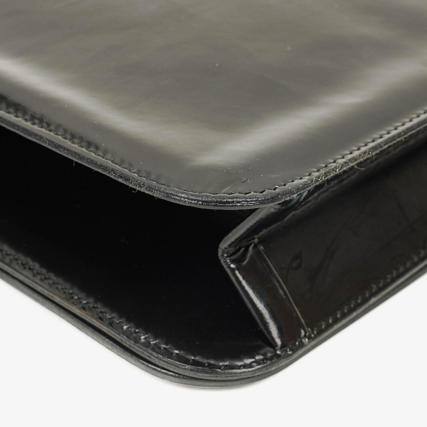 Chanel Black Patent Leather Full Flap With 24k Gold Plated Hardware