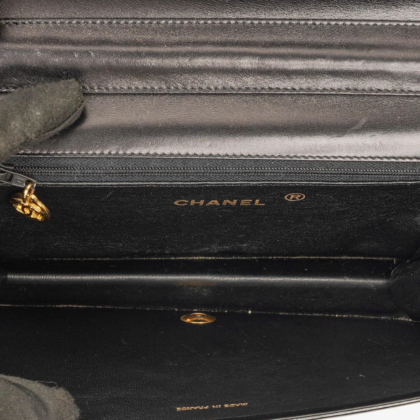 Chanel Black Patent Leather Full Flap With 24k Gold Plated Hardware
