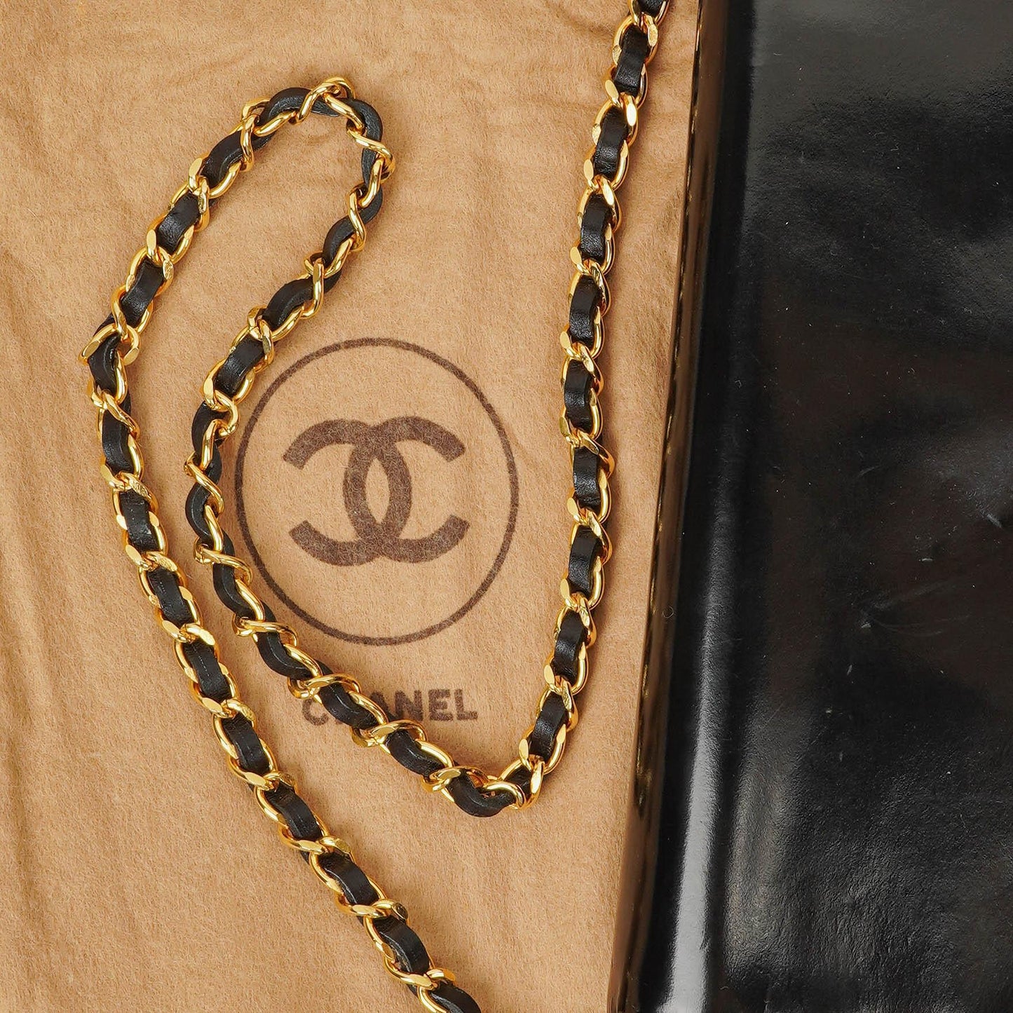 Chanel Black Patent Leather Full Flap With 24k Gold Plated Hardware