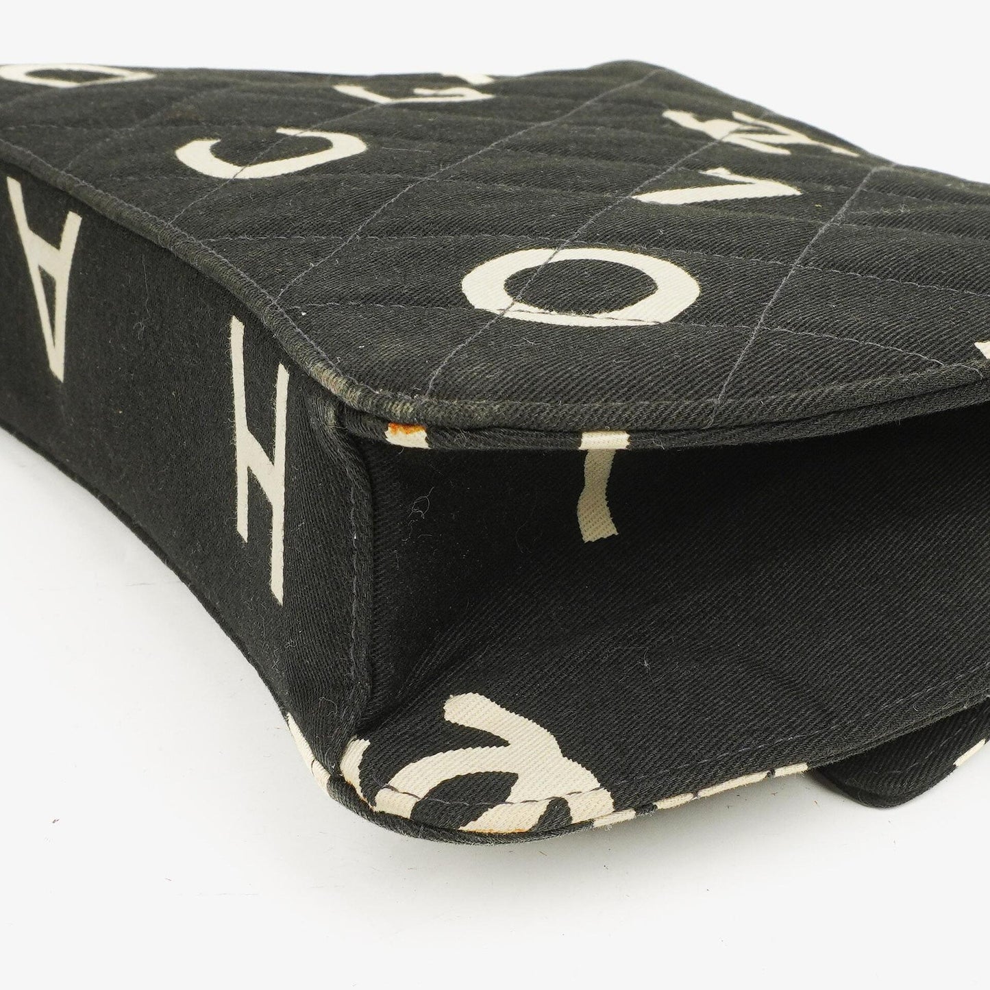 Chanel Black Quilted Canvas Coco ID Chain Bag