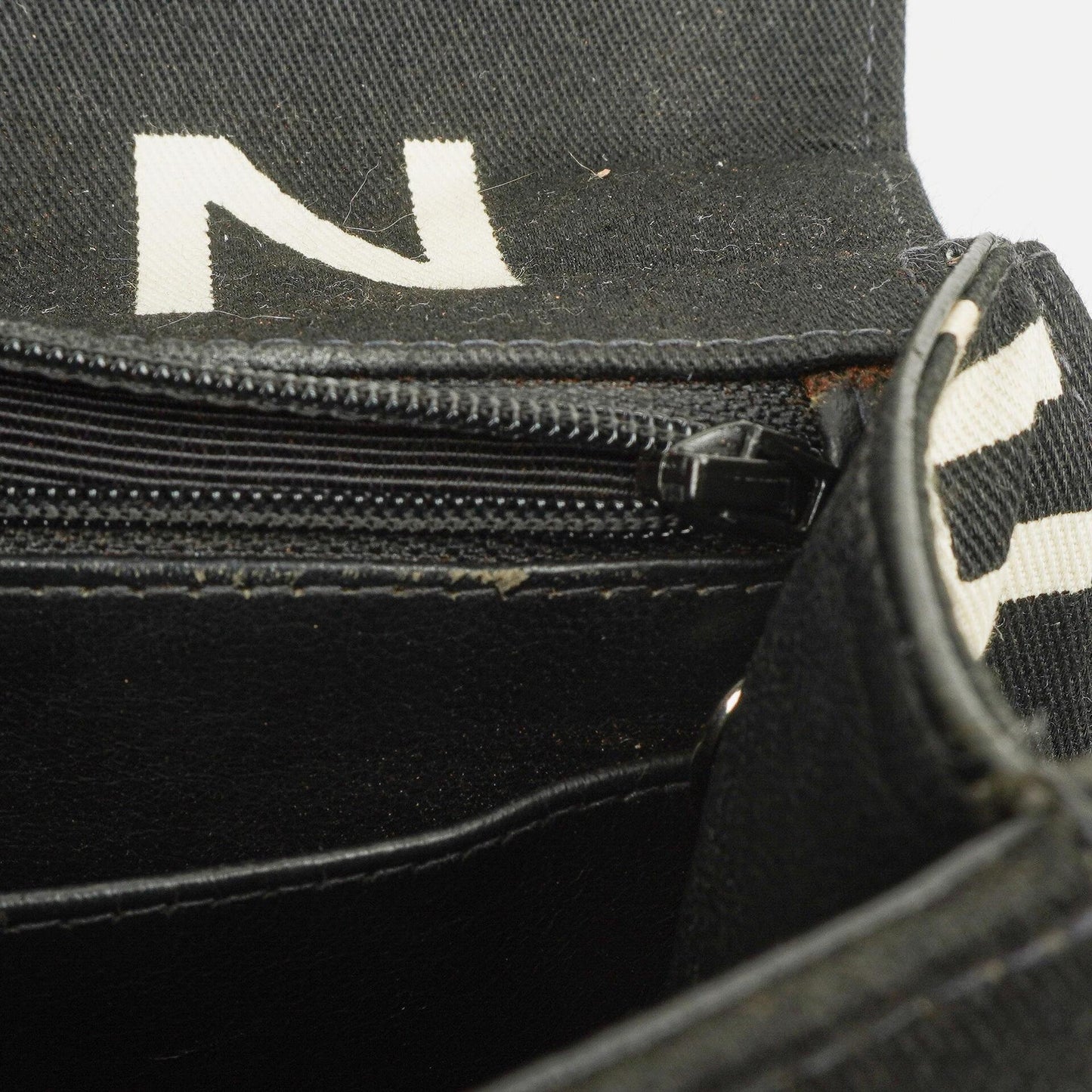 Chanel Black Quilted Canvas Coco ID Chain Bag
