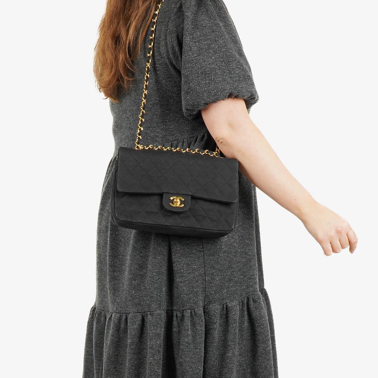 Chanel Black Quilted Double Flap Bag