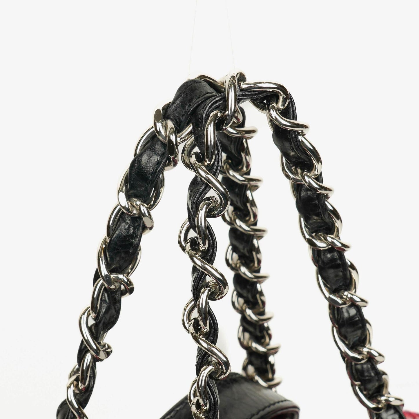 Chanel Black Quilted Glazed Calfskin Leather and Tweed Portobello Tote Bag