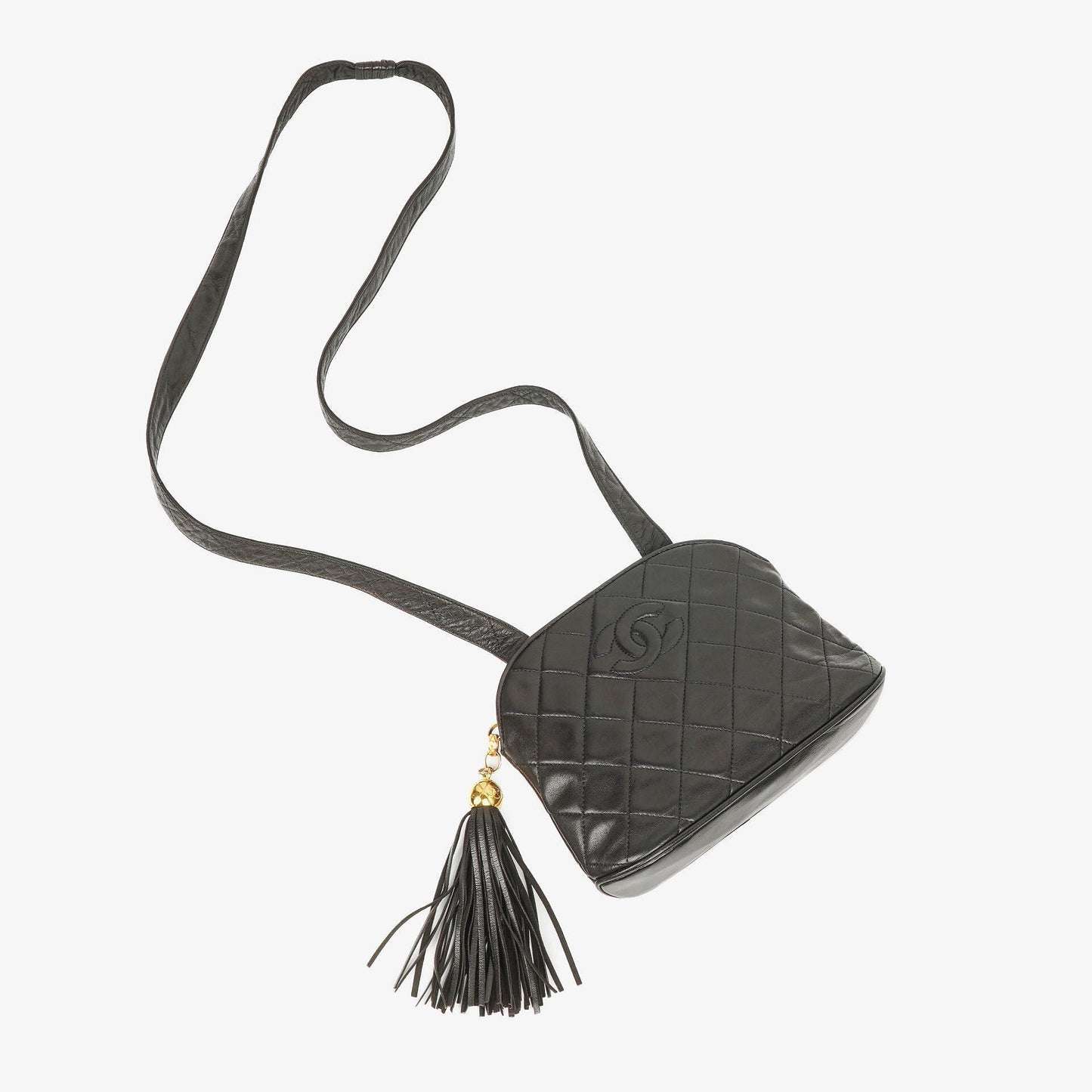 Chanel Black Quilted Lambskin Crossbody Bag