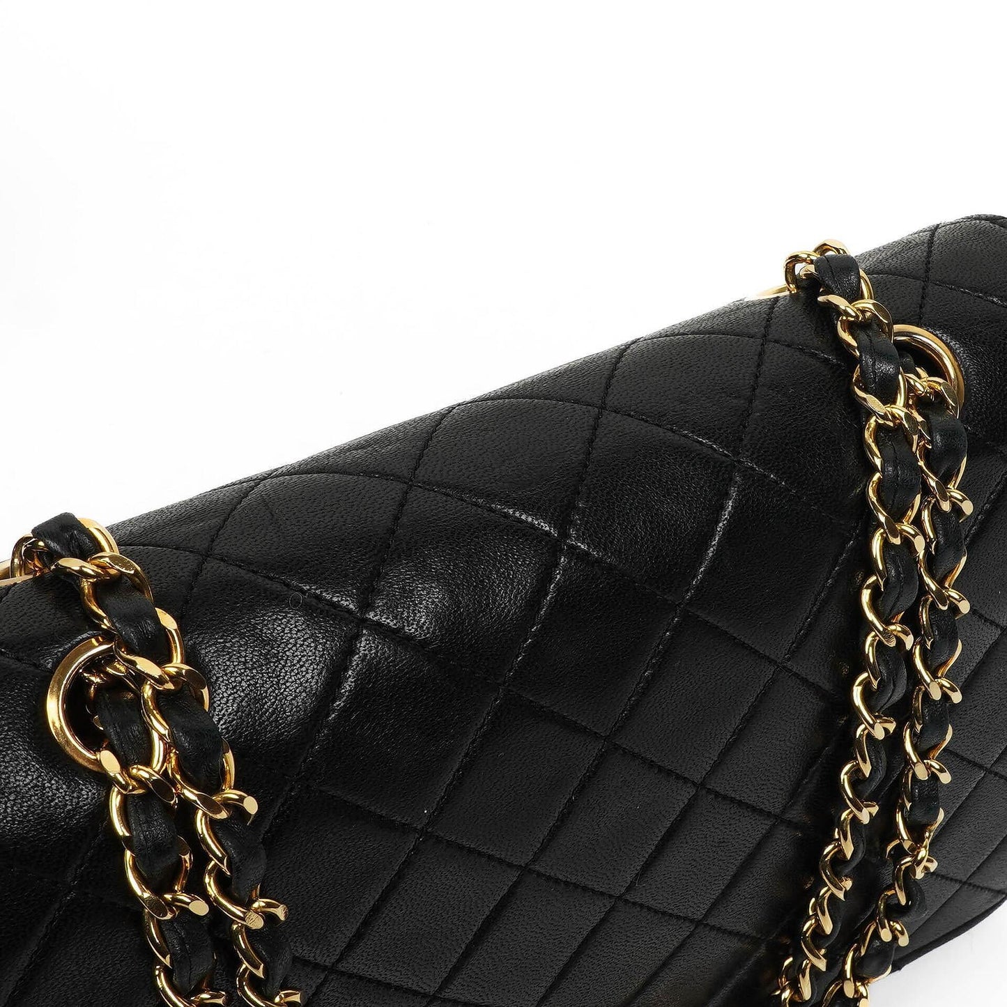 Chanel Black Quilted Lambskin Full Flap Bag With 24K Hardware