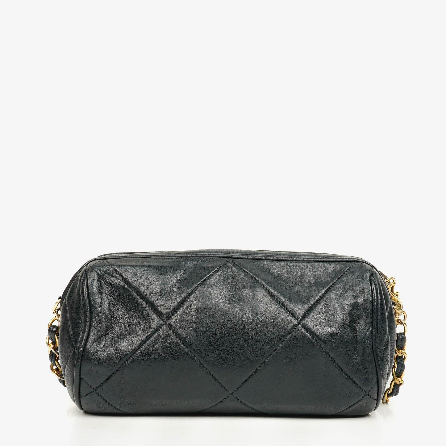 Chanel Black Quilted Lambskin Leather Mini Tassel Barrel Bag