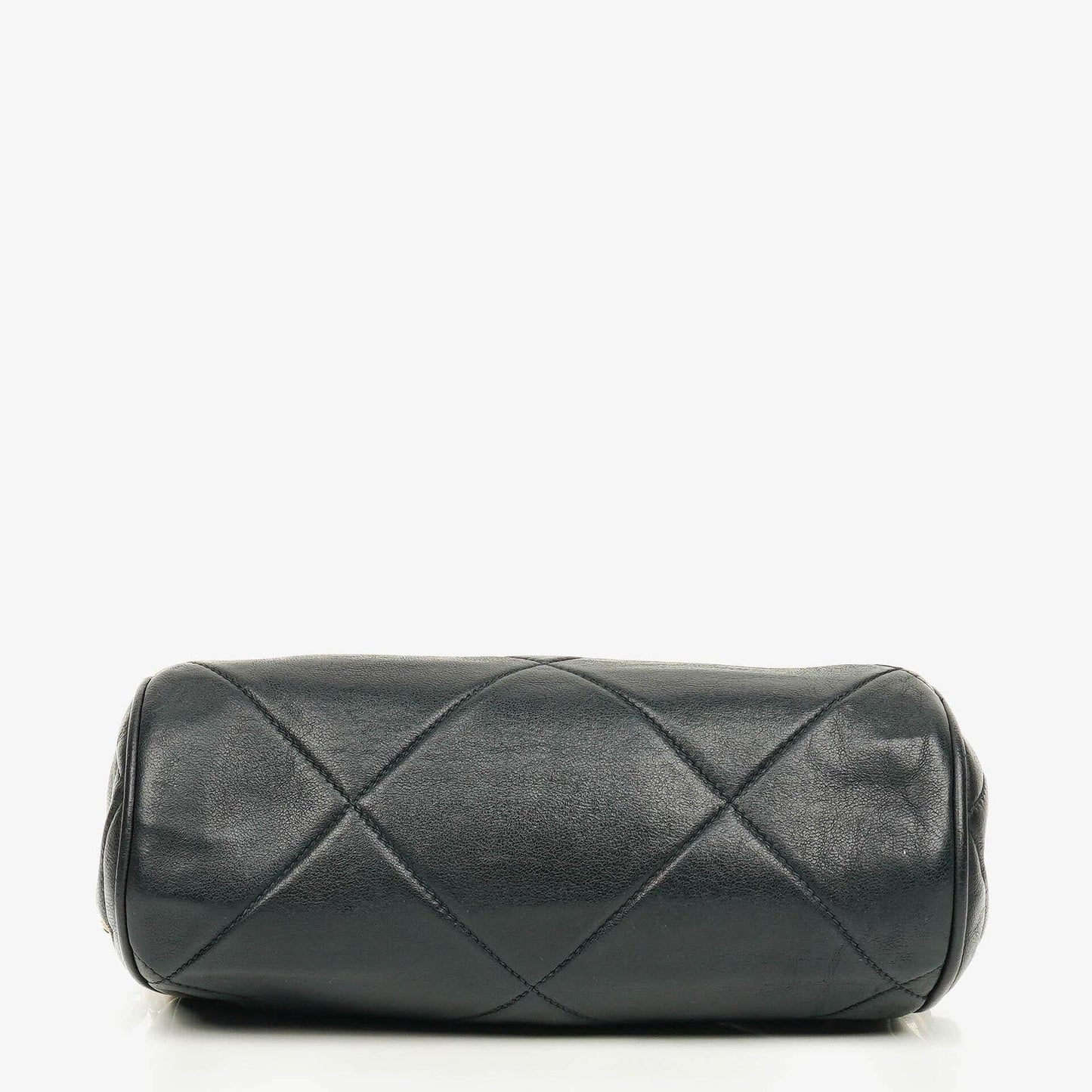 Chanel Black Quilted Lambskin Leather Mini Tassel Barrel Bag