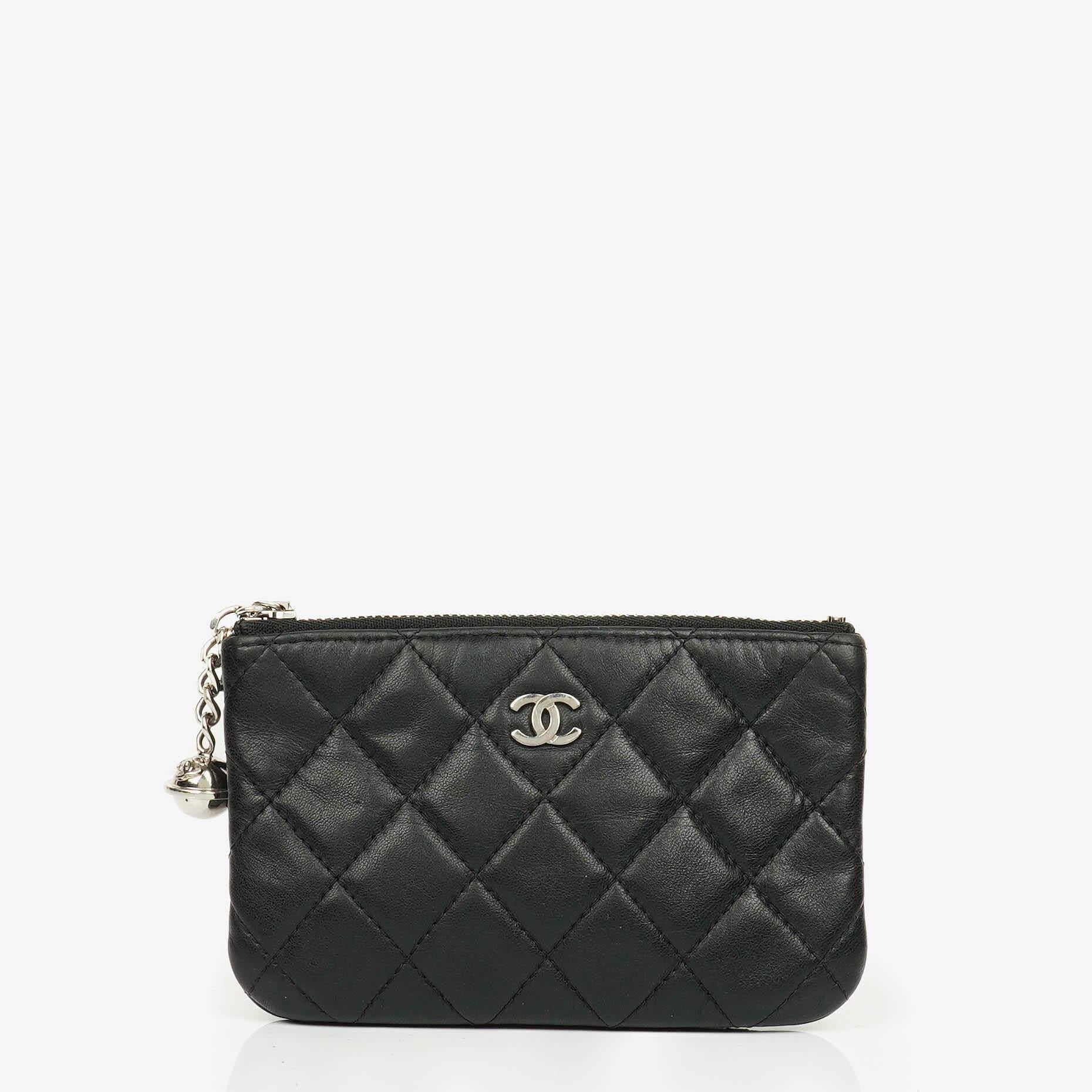 Chanel Black Quilted Lambskin Small Cosmo Cosmetic Case