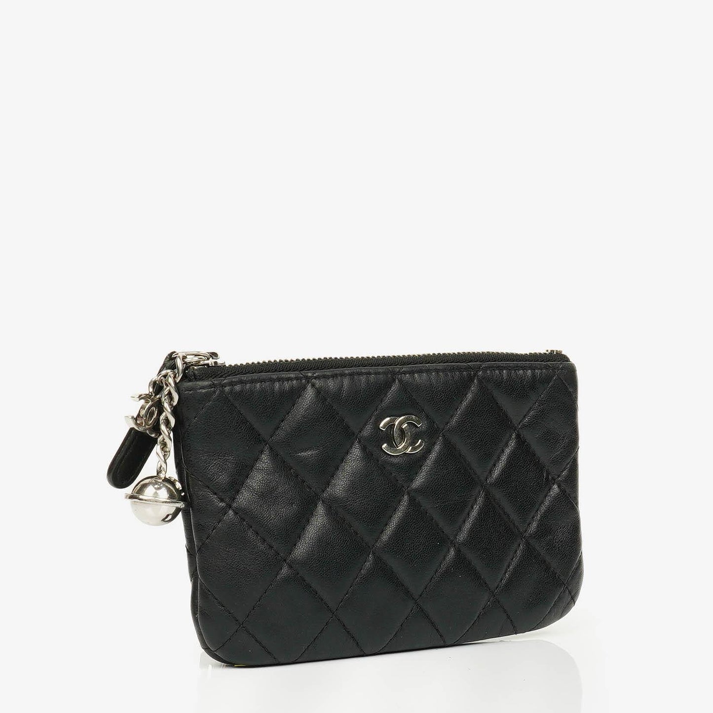 Chanel Black Quilted Lambskin Small Cosmo Cosmetic Case