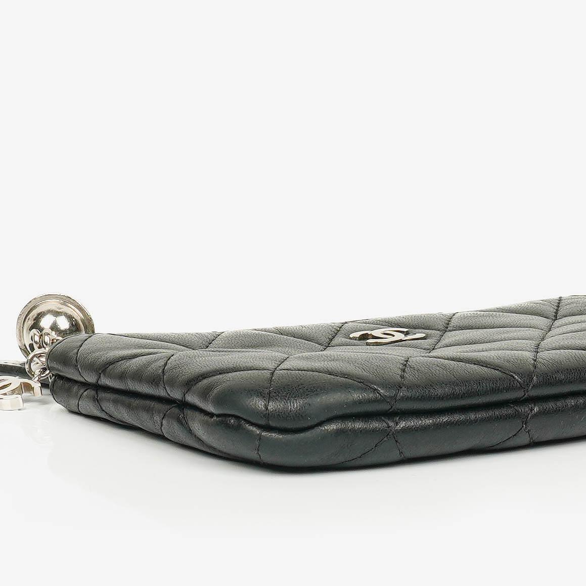 Chanel Black Quilted Lambskin Small Cosmo Cosmetic Case