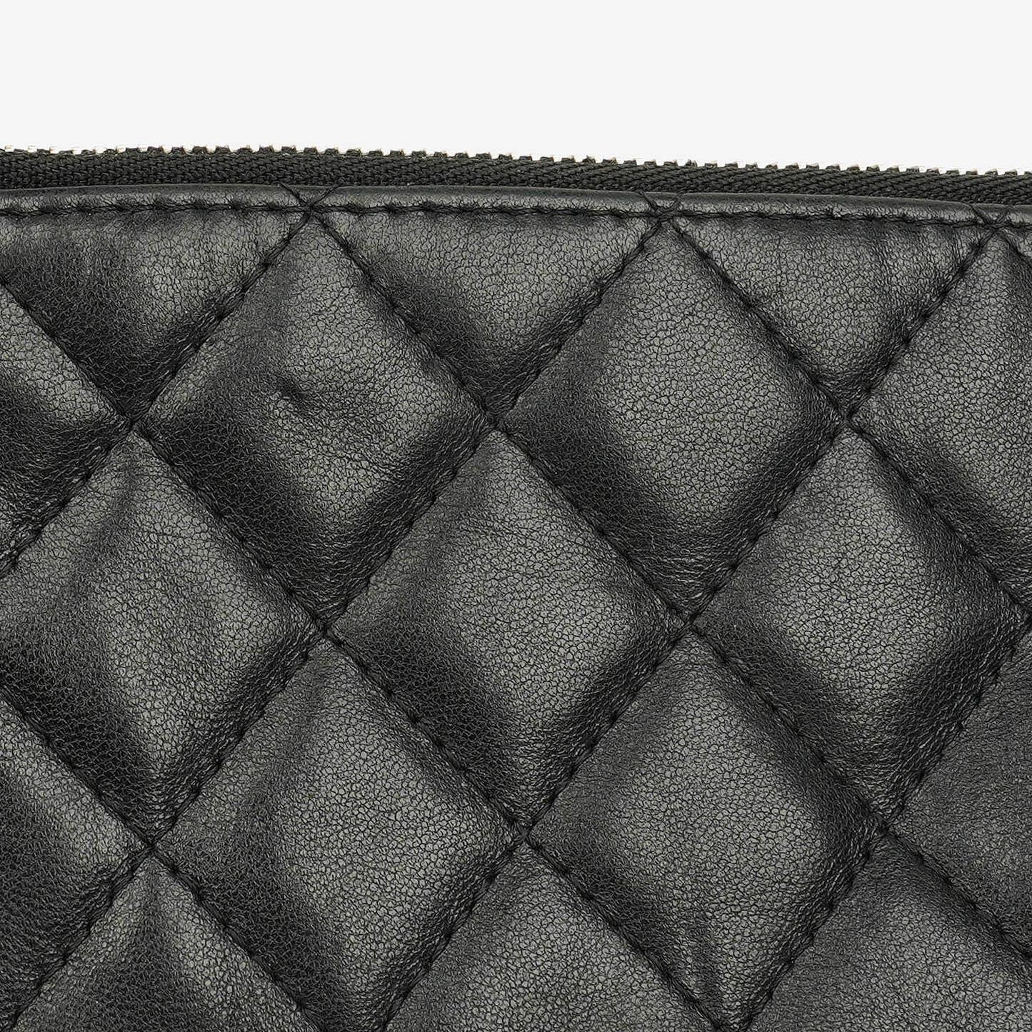 Chanel Black Quilted Lambskin Small Cosmo Cosmetic Case
