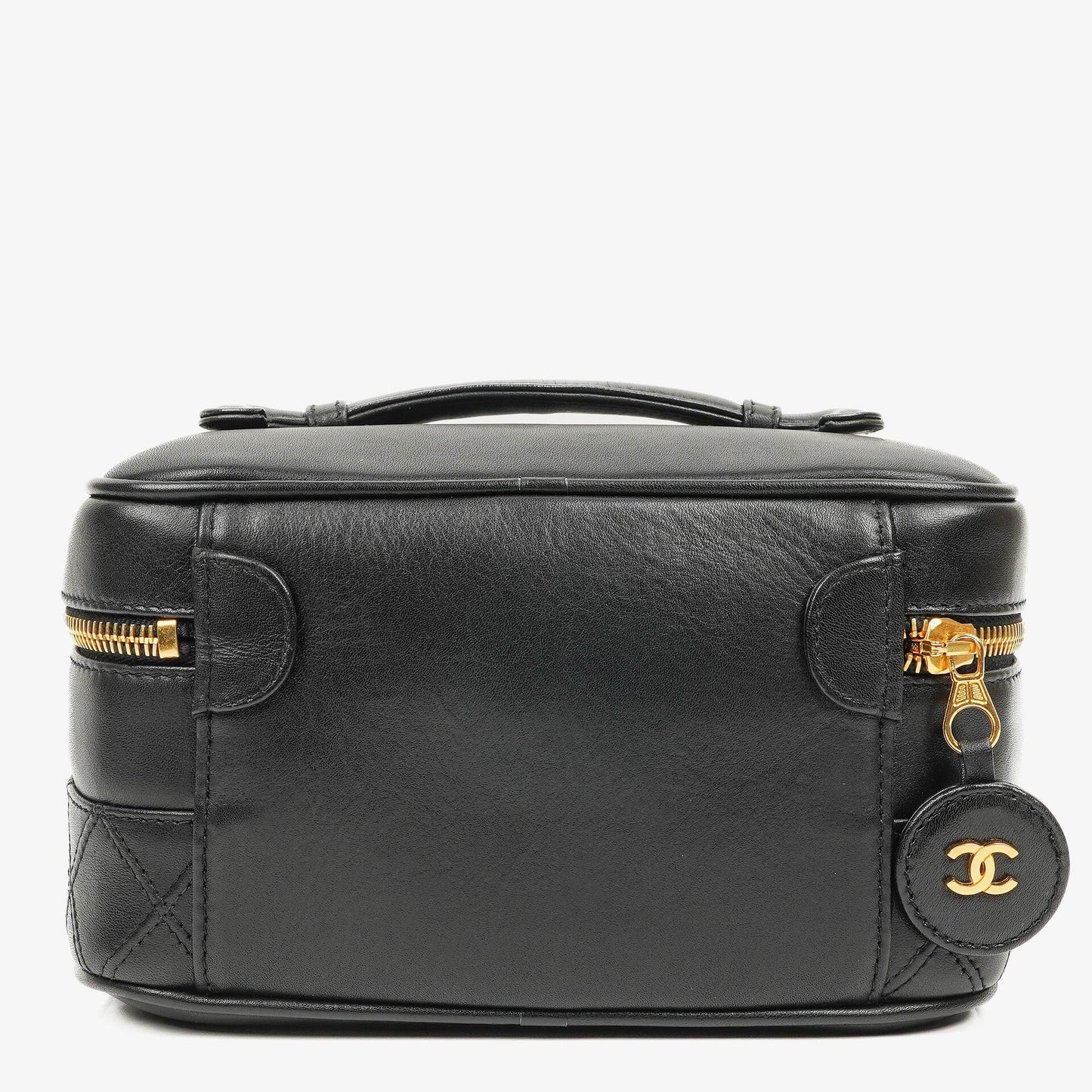 Chanel Black Quilted Lambskin Timeless Cosmetic Case