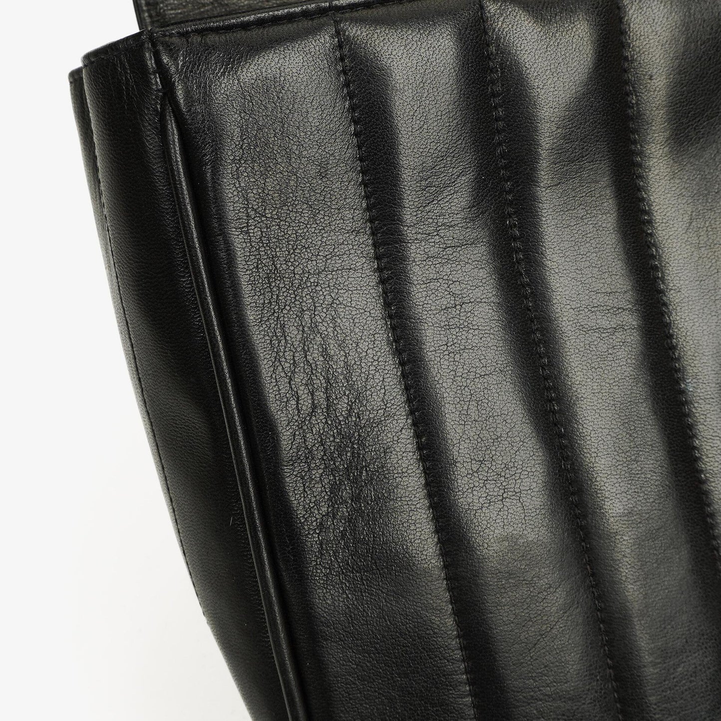 Chanel Kelly Black Vertical Quilted Lambskin Flap Bag With 24K Gold-Plated Hardware