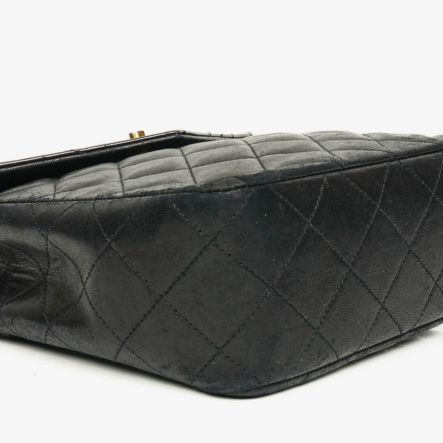 Chanel Black Quilted Leather Square Single Flap Bag