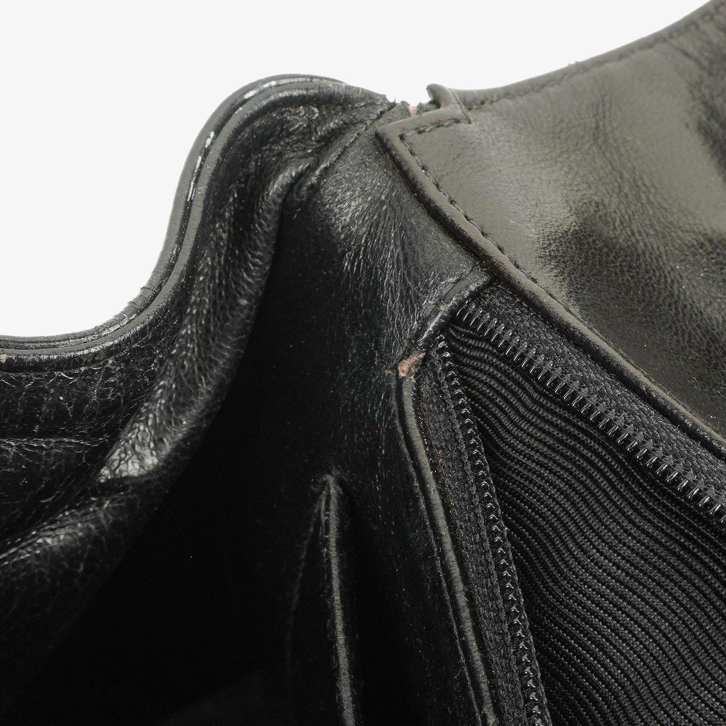Chanel Black Quilted Patent Leather CC Flap Double Chain Bag