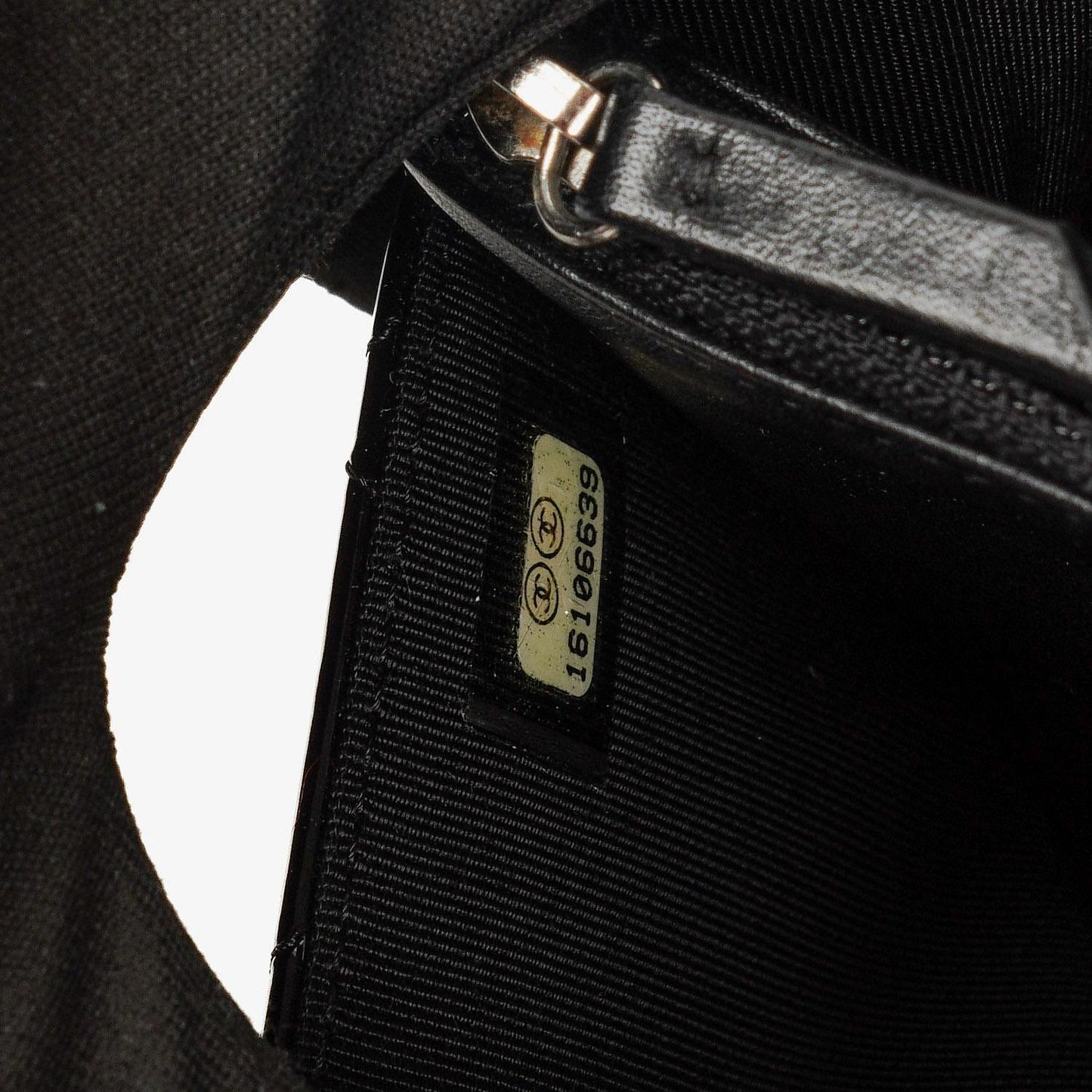 Chanel Black Quilted Patent Leather Wallet On Chain WOC With Silver-Tone Hardware