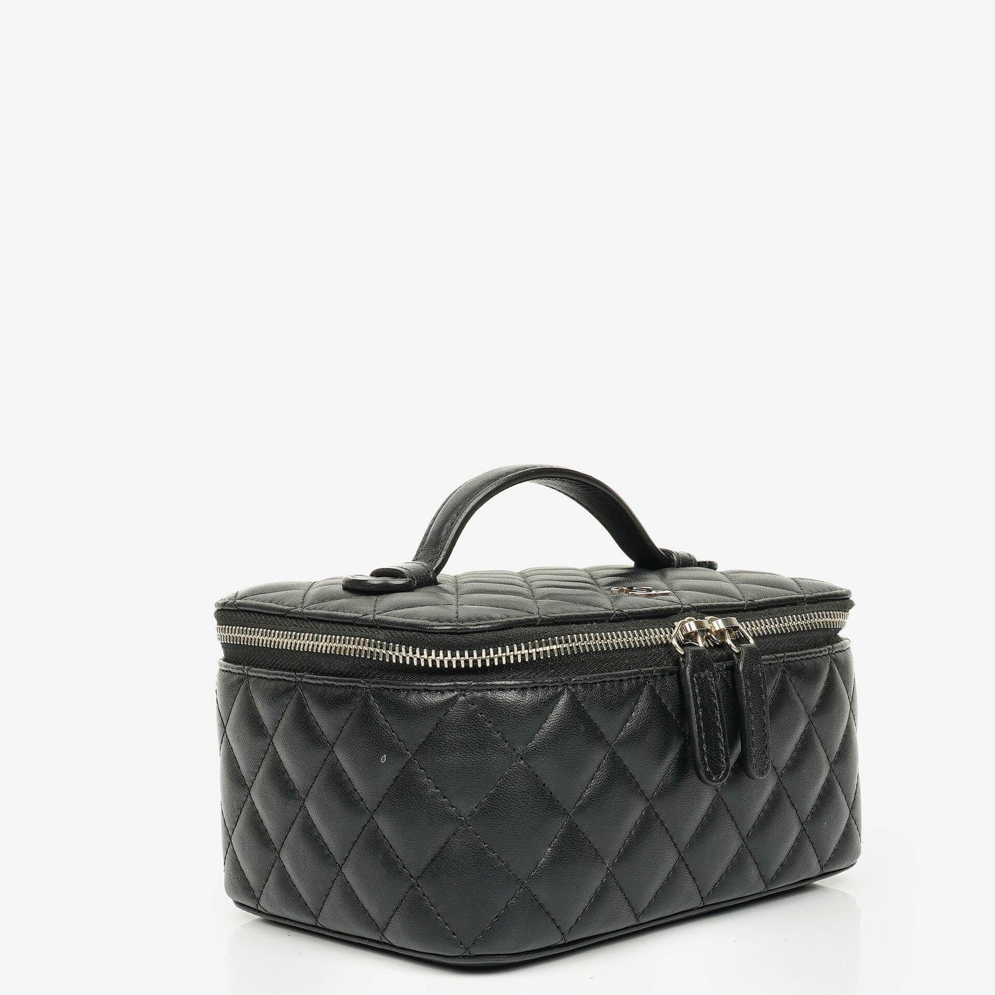 Chanel Black Quilted Vanity Case