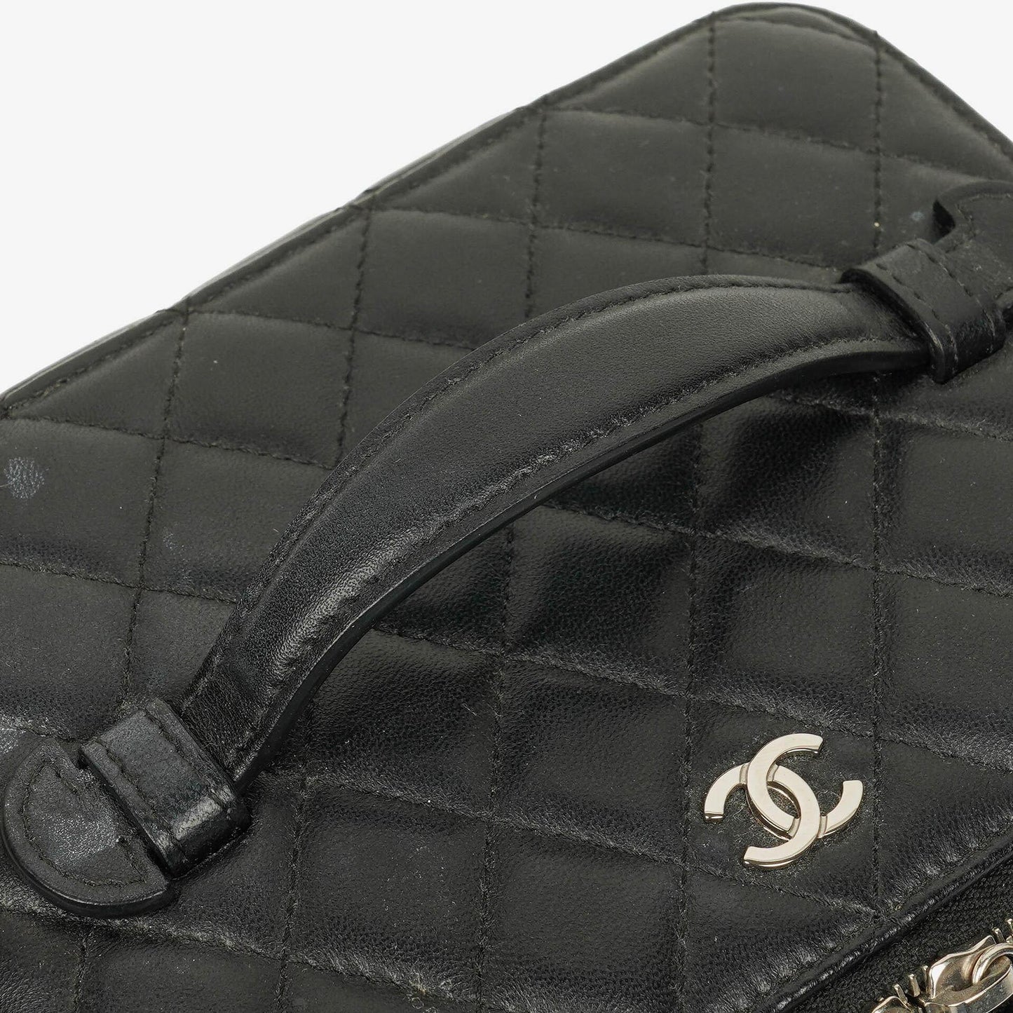 Chanel Black Quilted Vanity Case