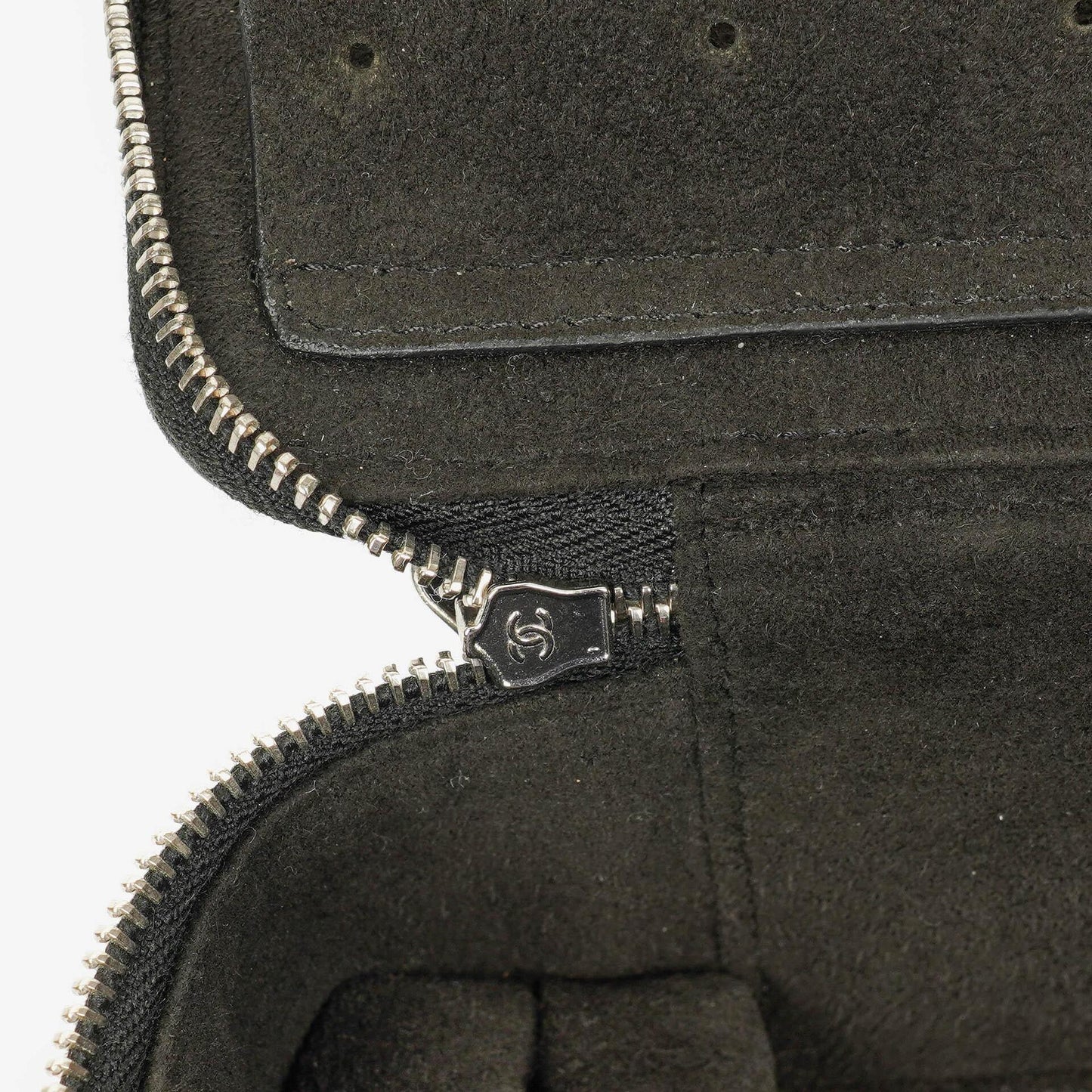 Chanel Black Quilted Vanity Case