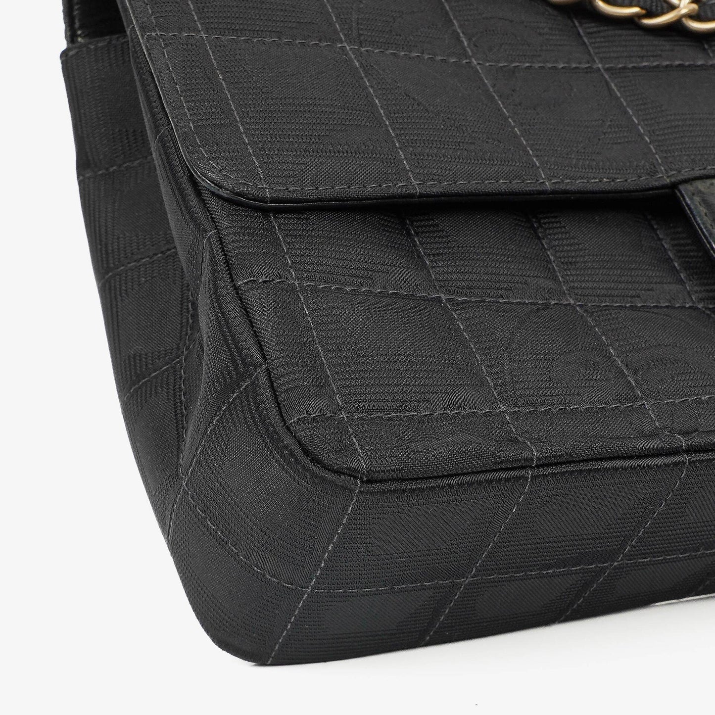 Chanel Black Travel Line Chocolate Bar Single Flap Bag