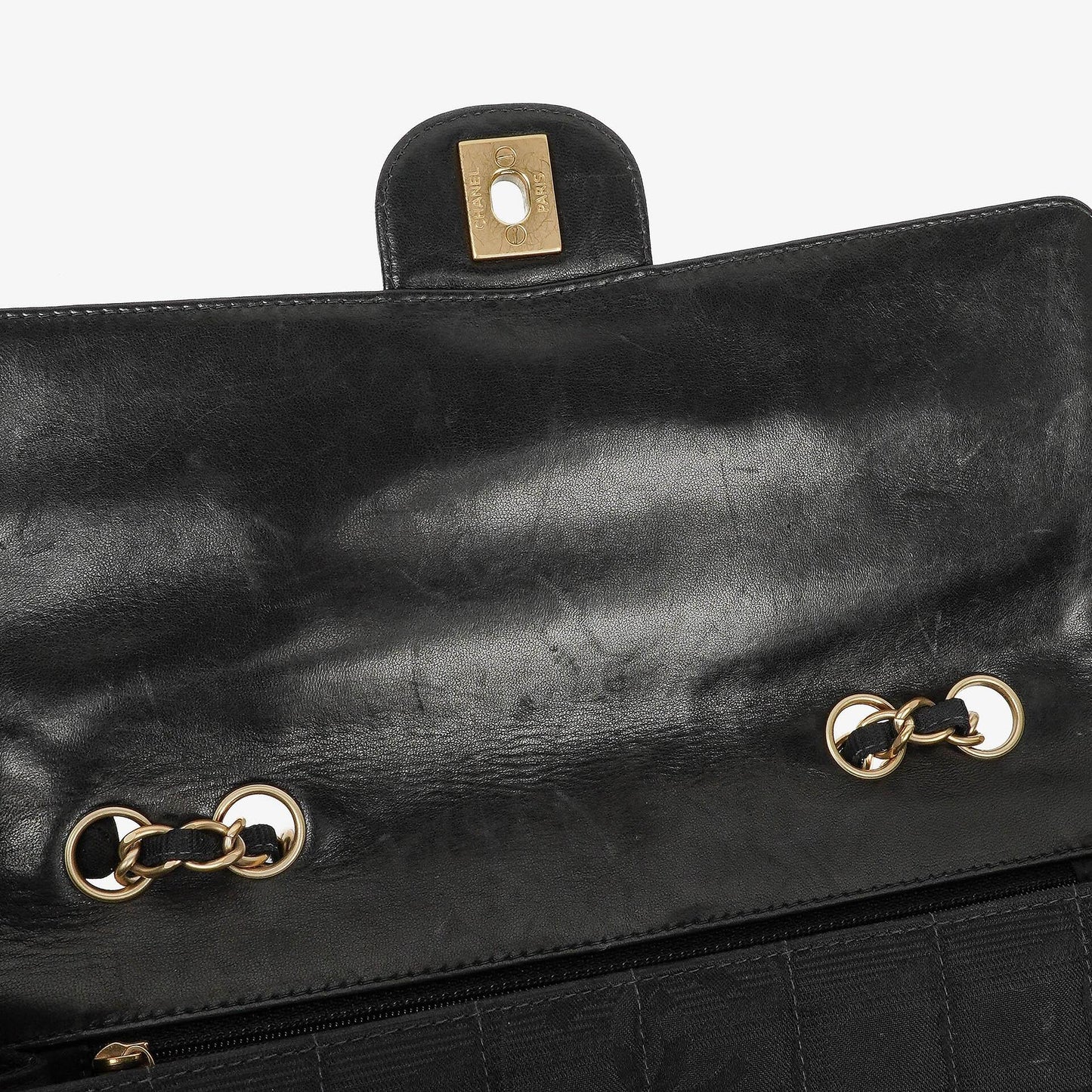 Chanel Black Travel Line Chocolate Bar Single Flap Bag
