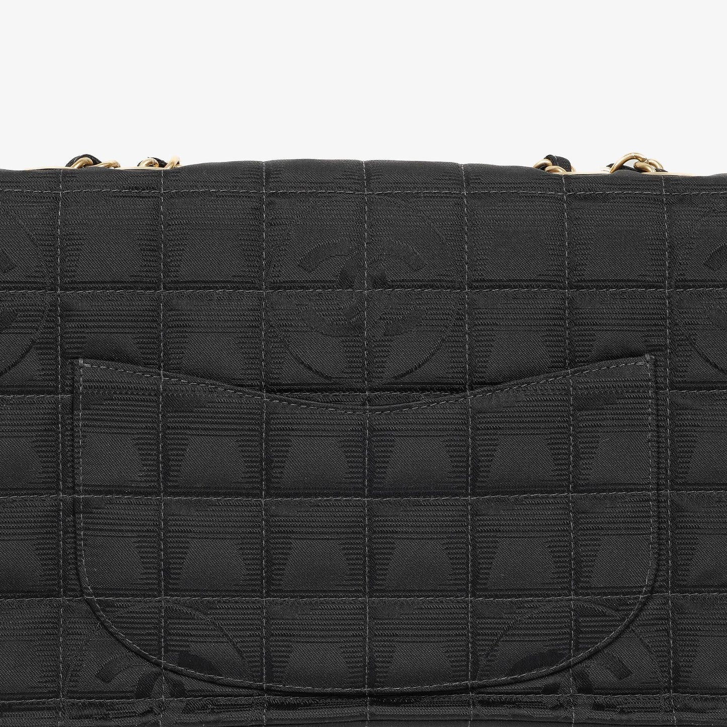 Chanel Black Travel Line Chocolate Bar Single Flap Bag