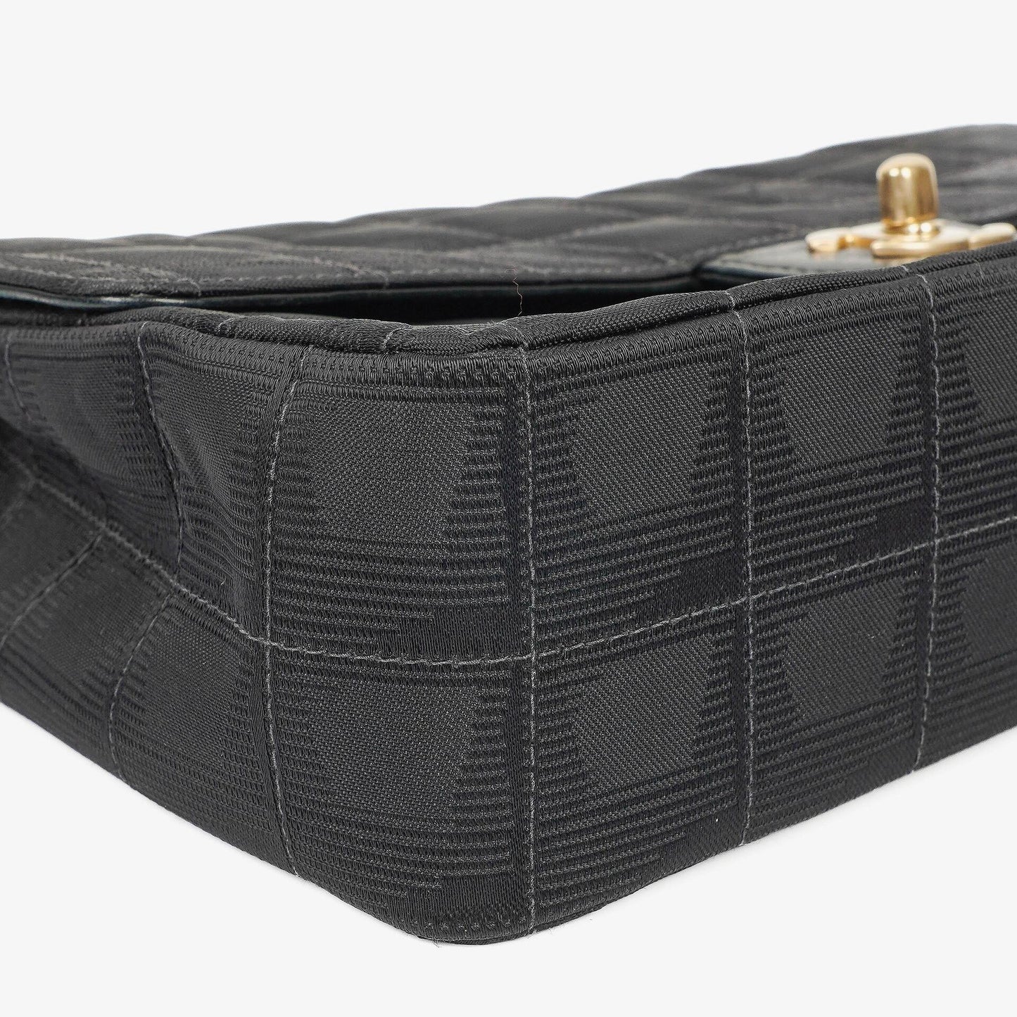 Chanel Black Travel Line Chocolate Bar Single Flap Bag