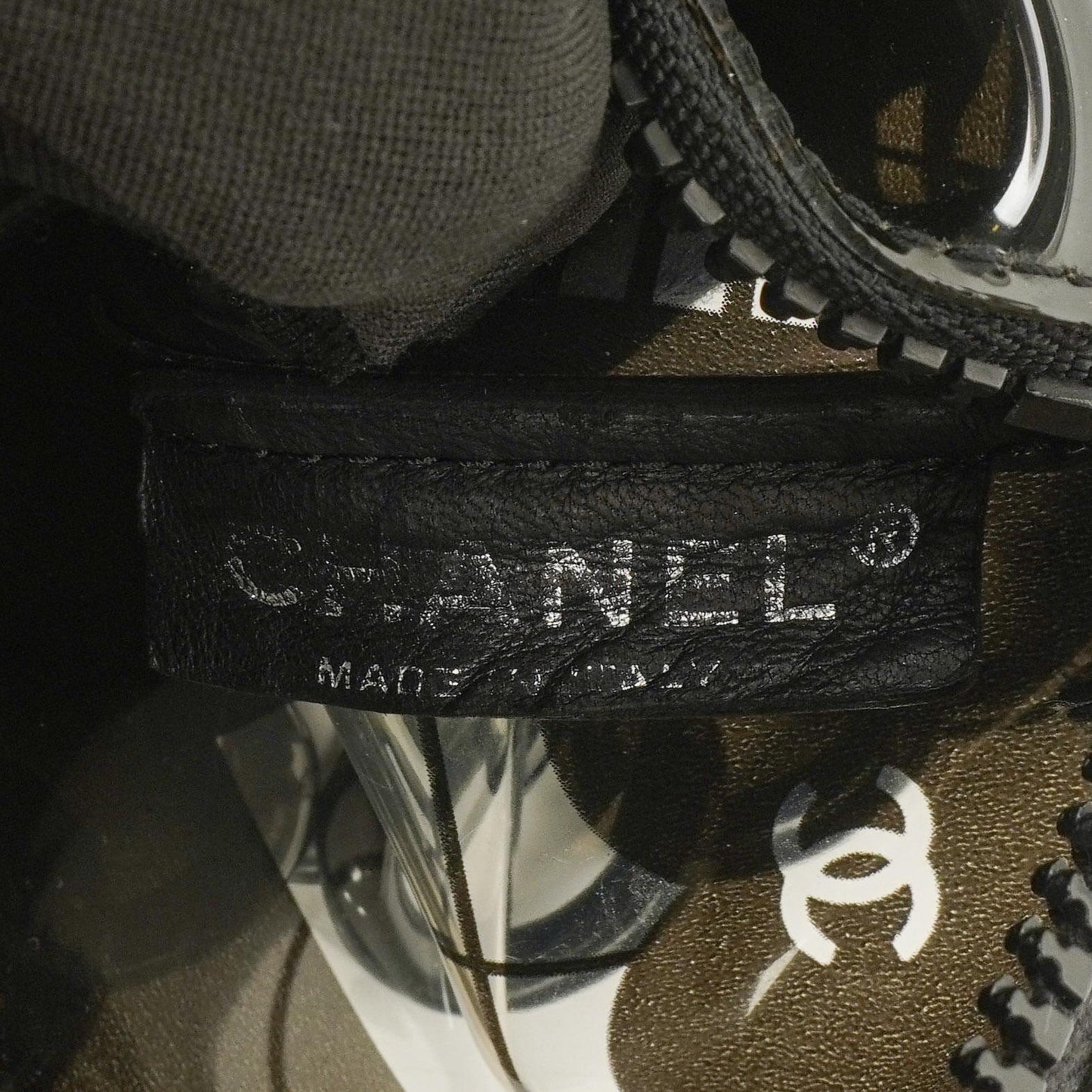 Chanel Black Vinyl Maison Window Print Shoulder Bag, 2003-2004