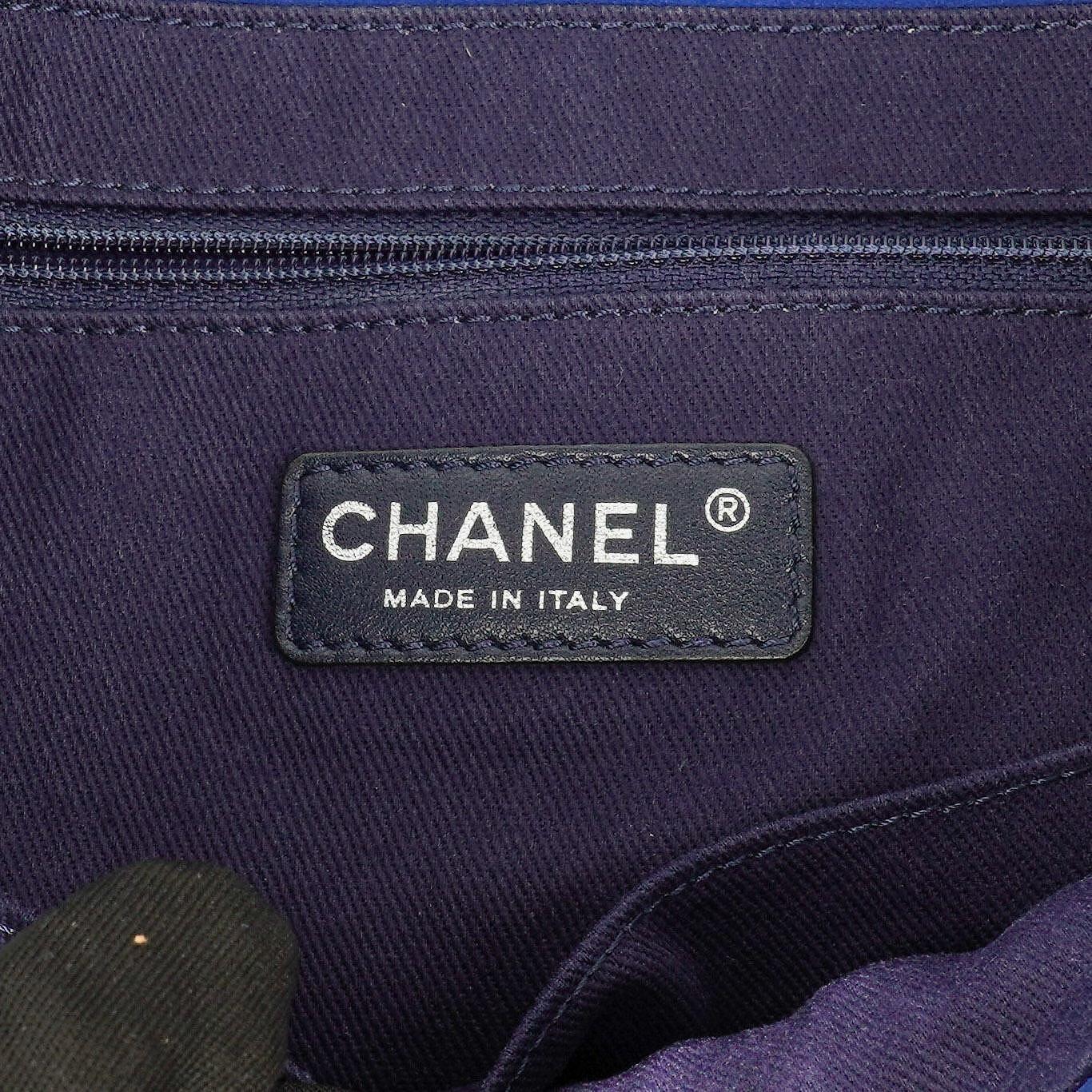 Chanel Blue Quilted Suede Whipstitch Large Flap Bag