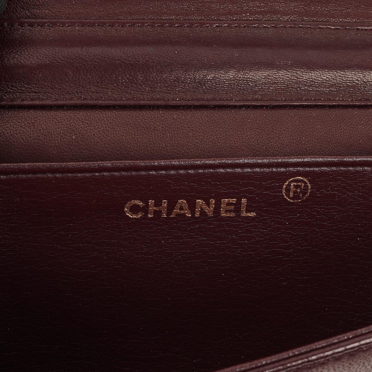 Chanel Bordeaux Mini Classic Quilted Lambskin Full Flap Wallet On Chain WOC With 24K Gold-Plated Hardware