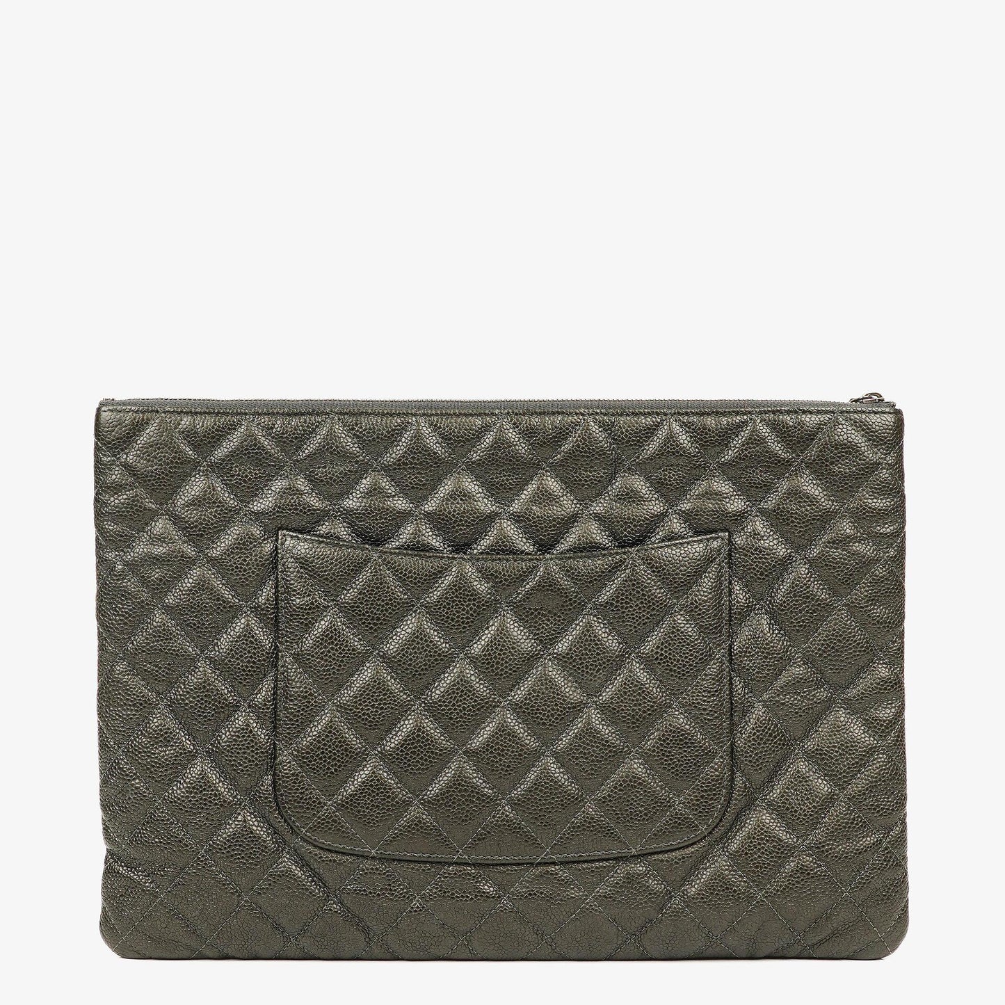 Chanel Boy Cosmetic Case Large Metallic Caviar Quilted