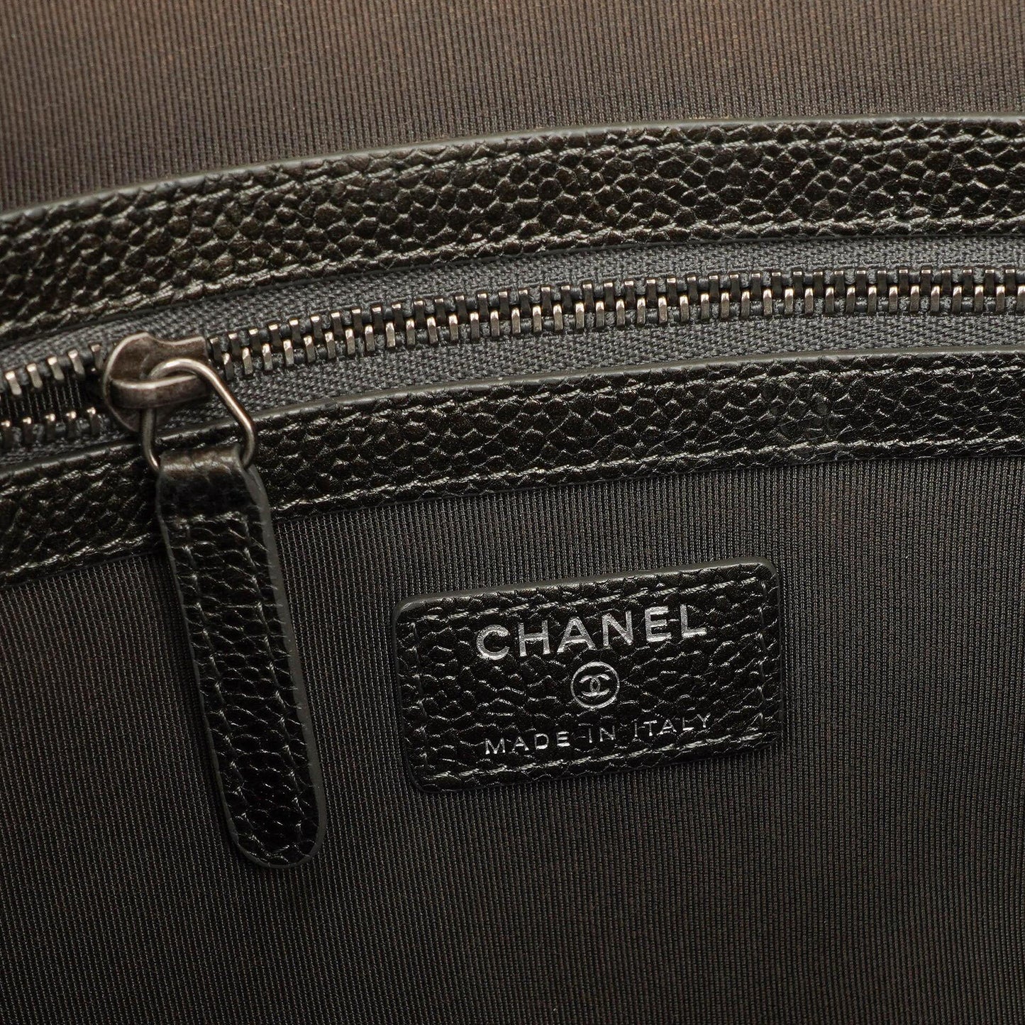 Chanel Boy Cosmetic Case Large Metallic Caviar Quilted