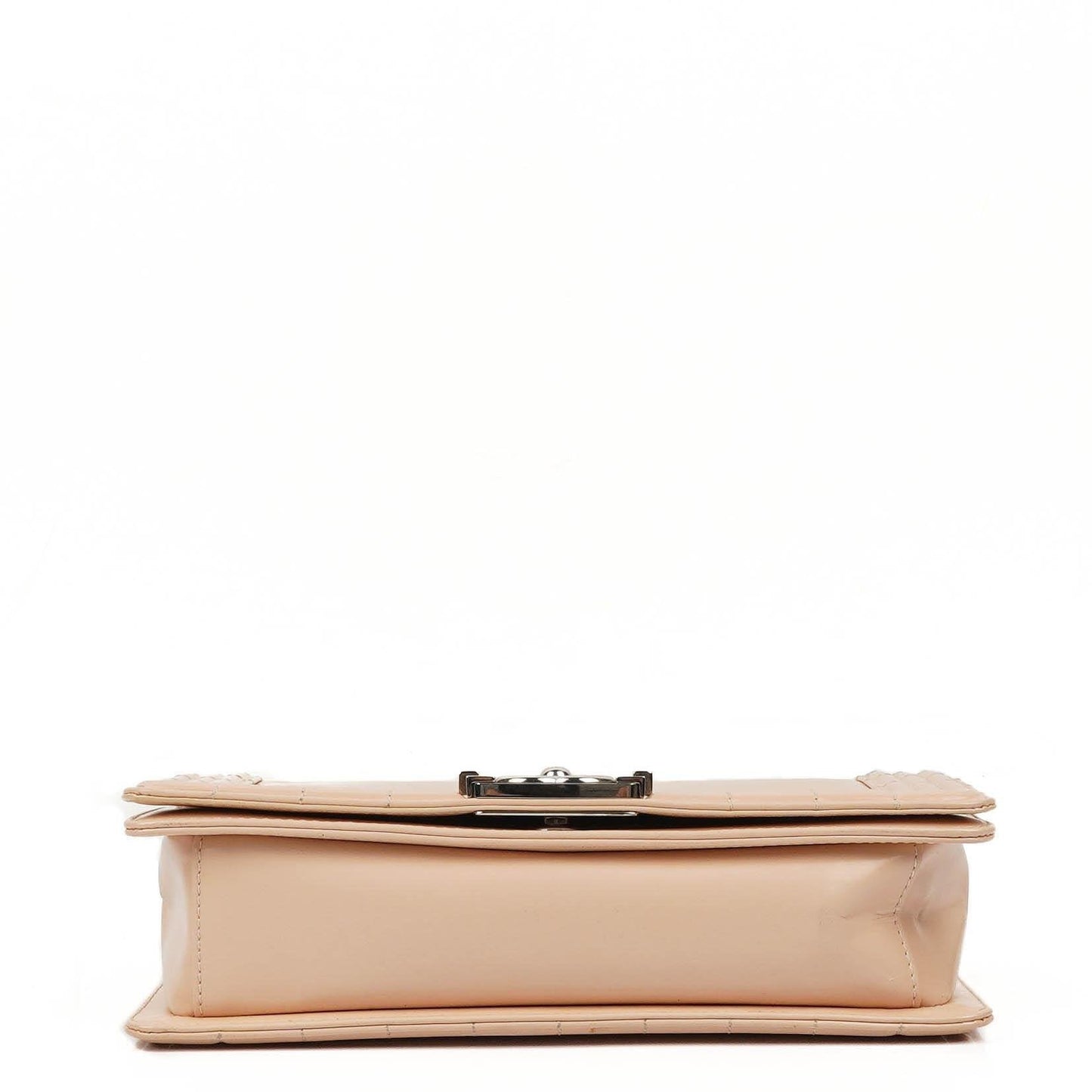 Chanel Boy Flap Bag in Beige Patent Leather
