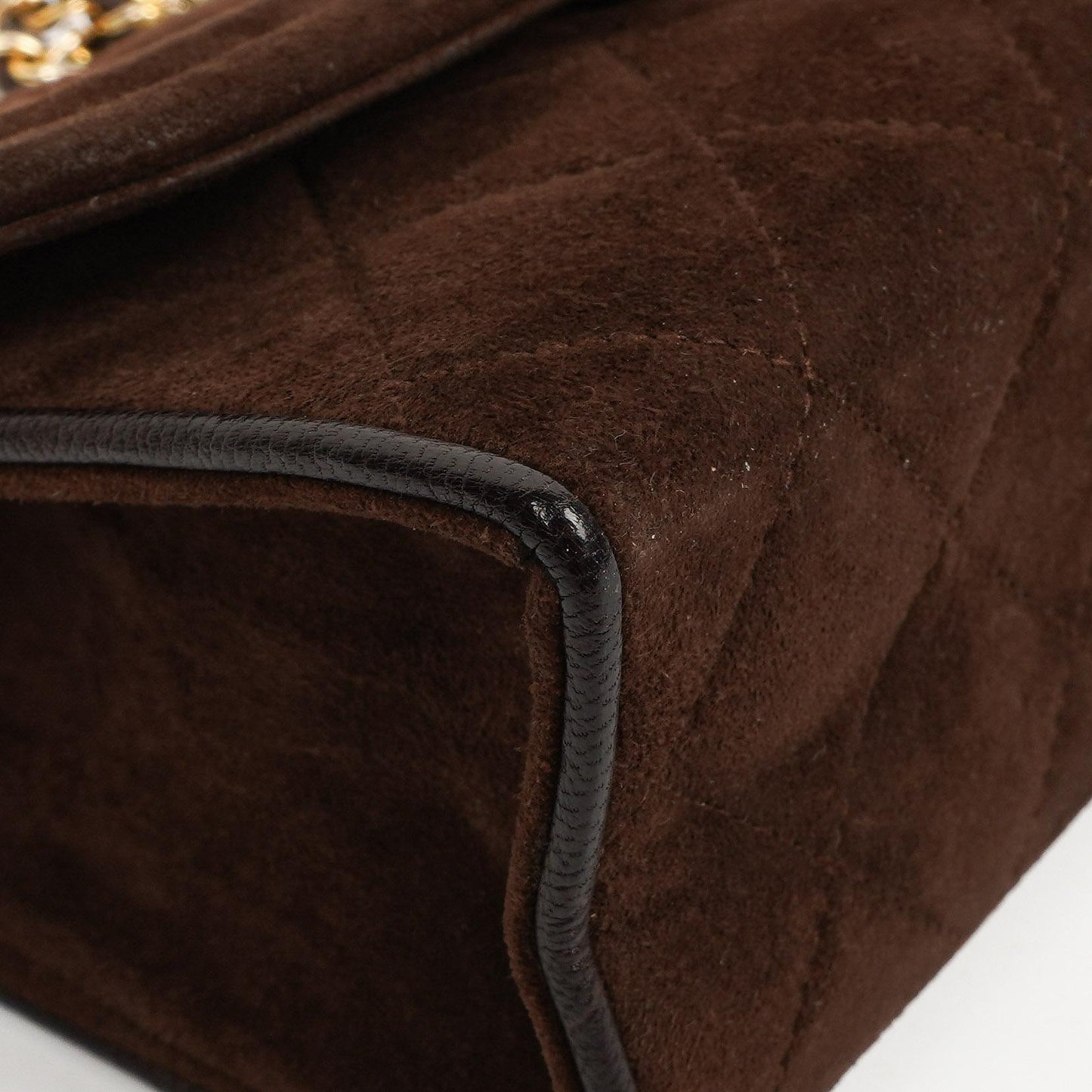 Chanel Brown Quilted Suede Tassel Flap Bag, 1989-1991