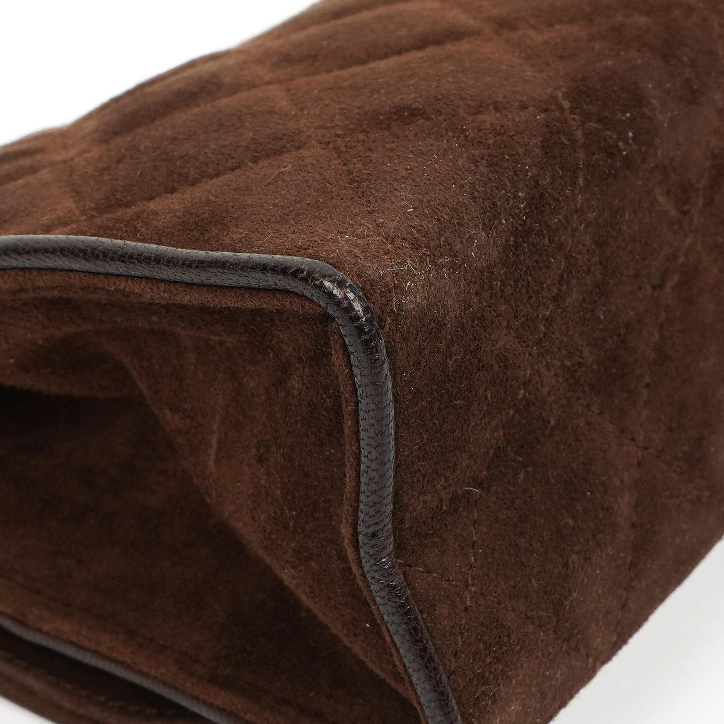 Chanel Brown Quilted Suede Tassel Flap Bag, 1989-1991