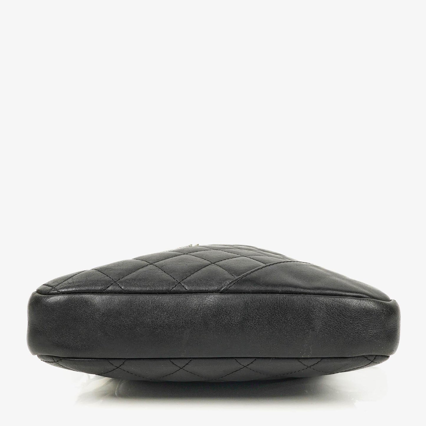 Chanel Cambon Black Leather Quilted Medium Messenger Bag
