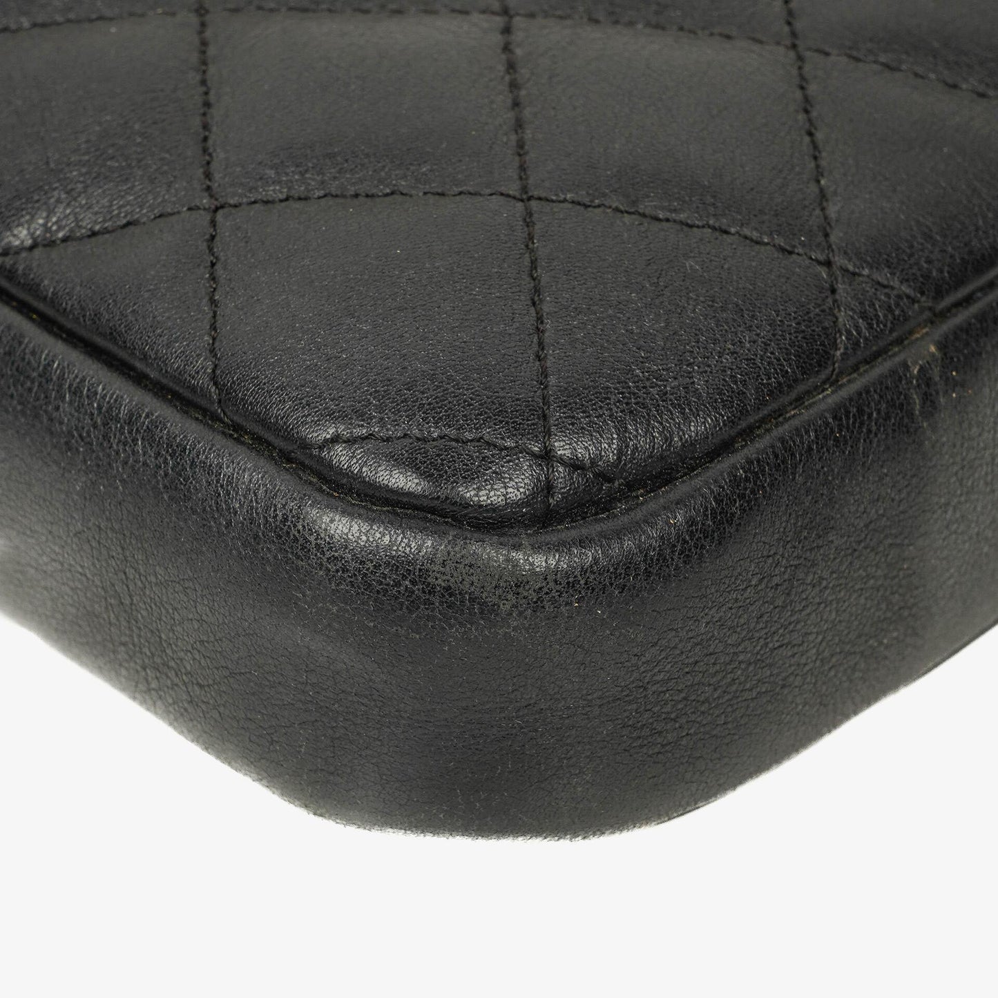 Chanel Cambon Black Leather Quilted Medium Messenger Bag