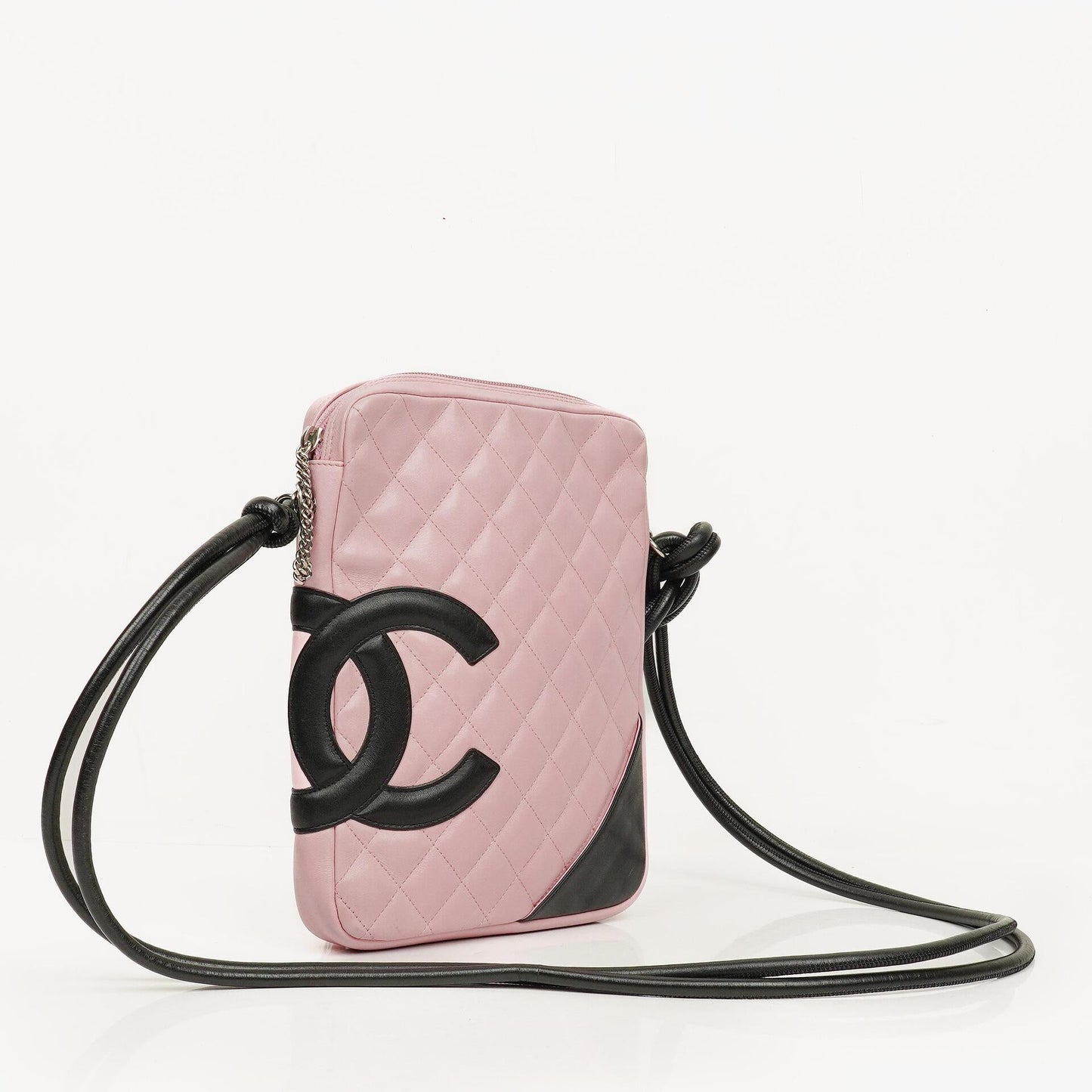 Chanel Cambon Pink Leather Quilted Medium Messenger Bag