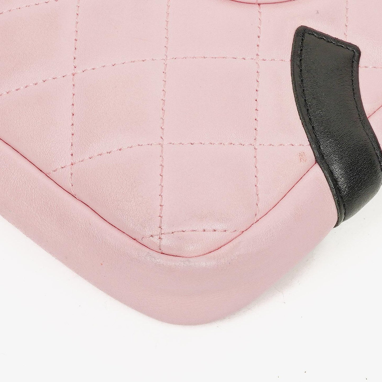 Chanel Cambon Pink Leather Quilted Medium Messenger Bag