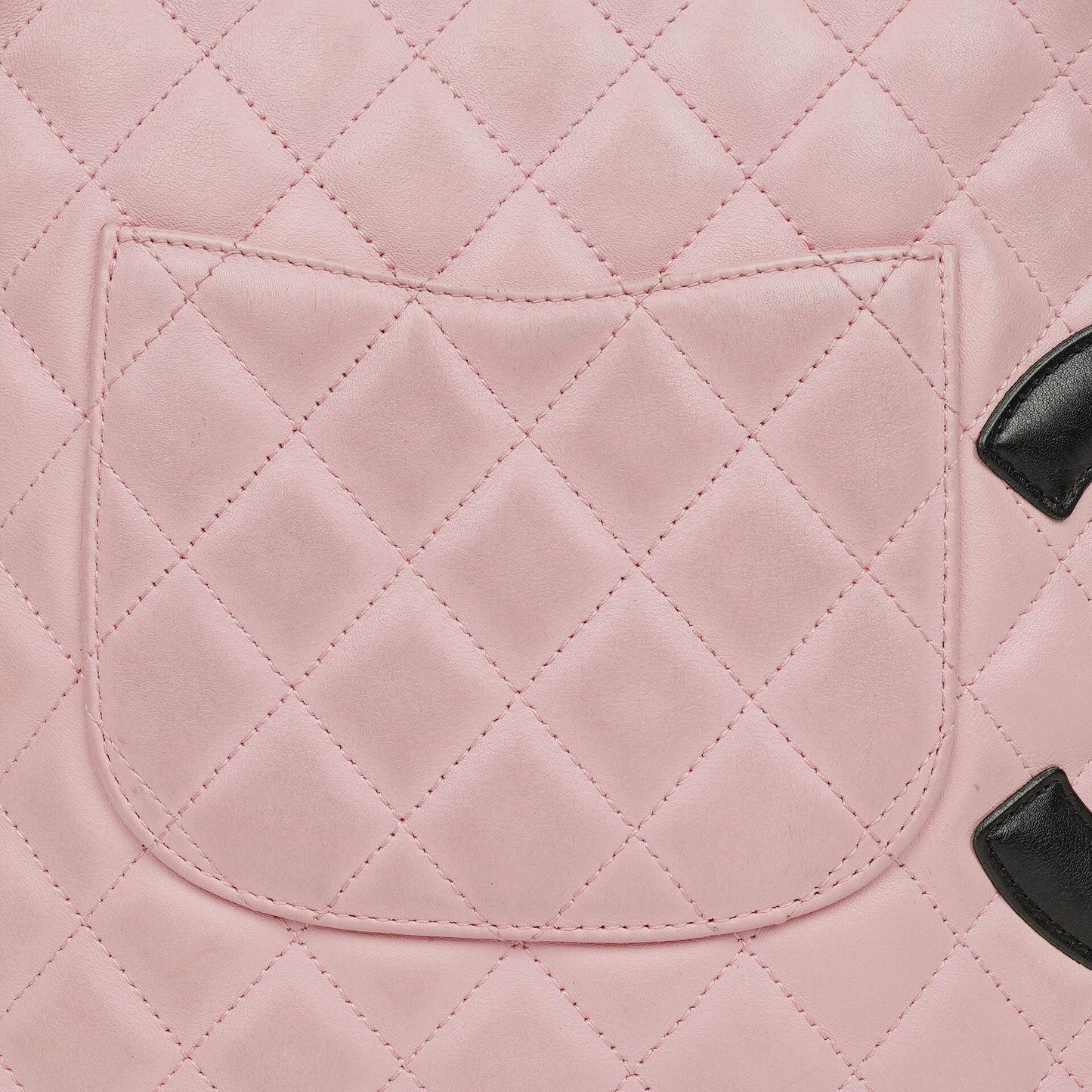 Chanel Cambon Pink Leather Quilted Medium Messenger Bag