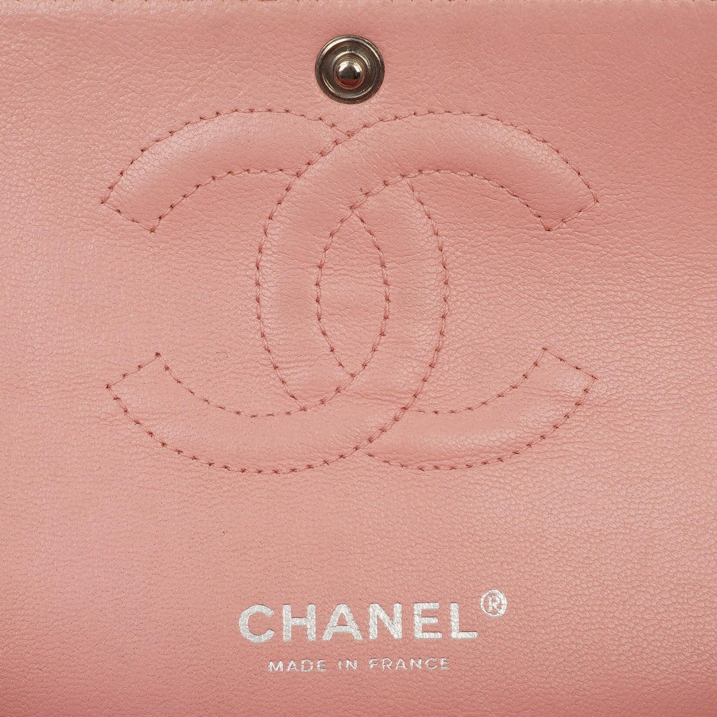Chanel Camellia Limited Edition Print Tweed Medium Double Flap Bag Silver-Tone Hardware