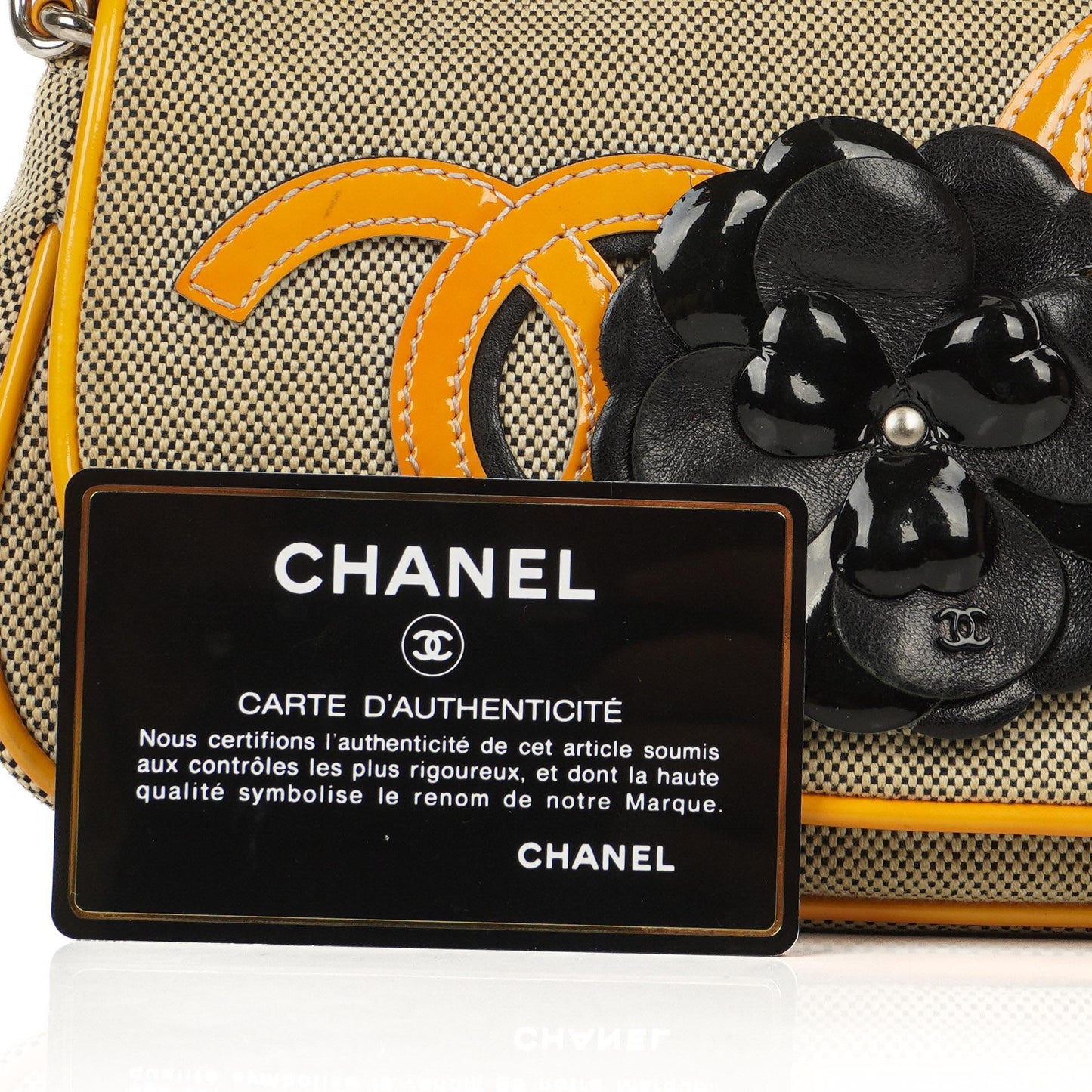 Chanel Camellia No. 5 CC Canvas Flap Bag