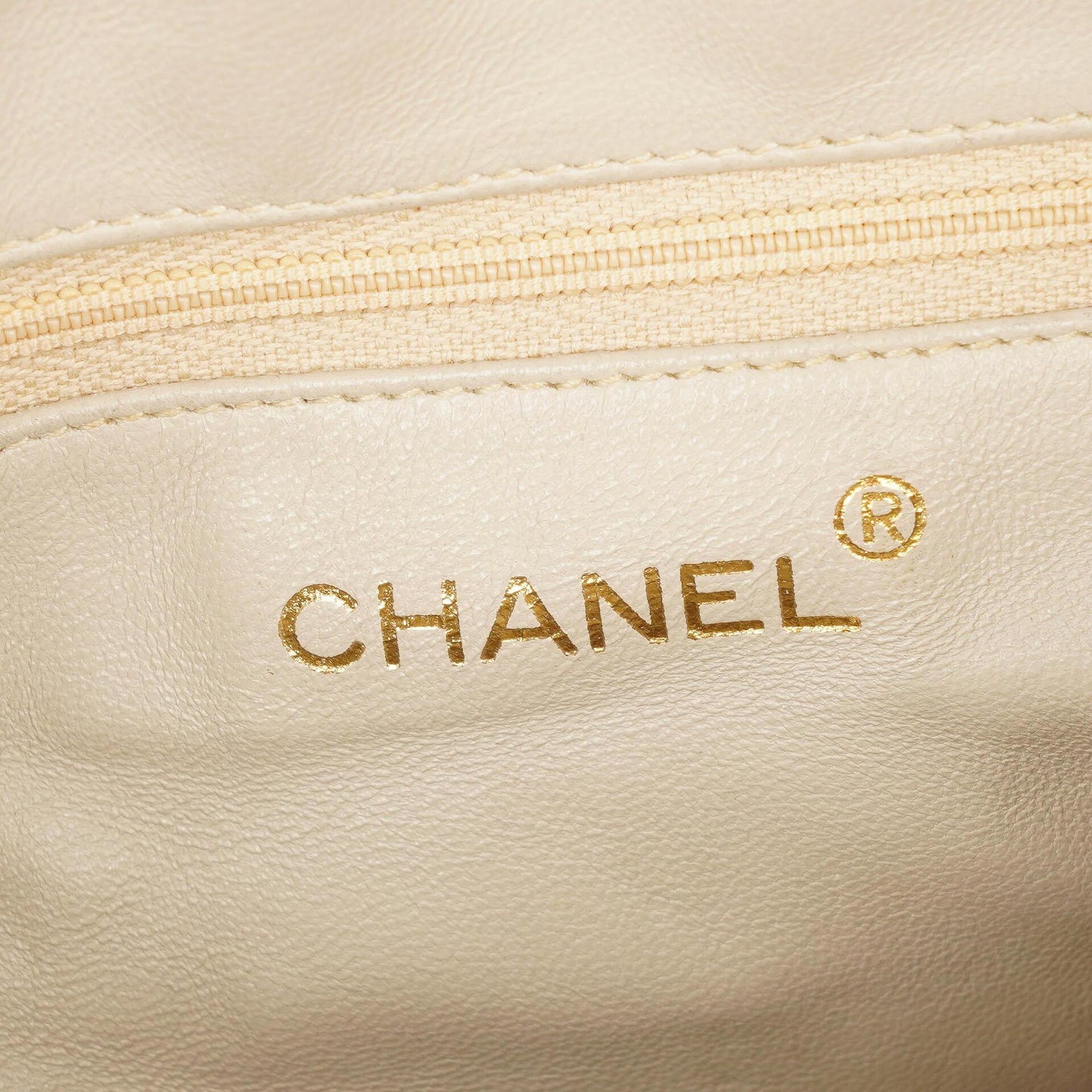 Chanel Camera Tassel CC Beige Quilted Lambskin Bag