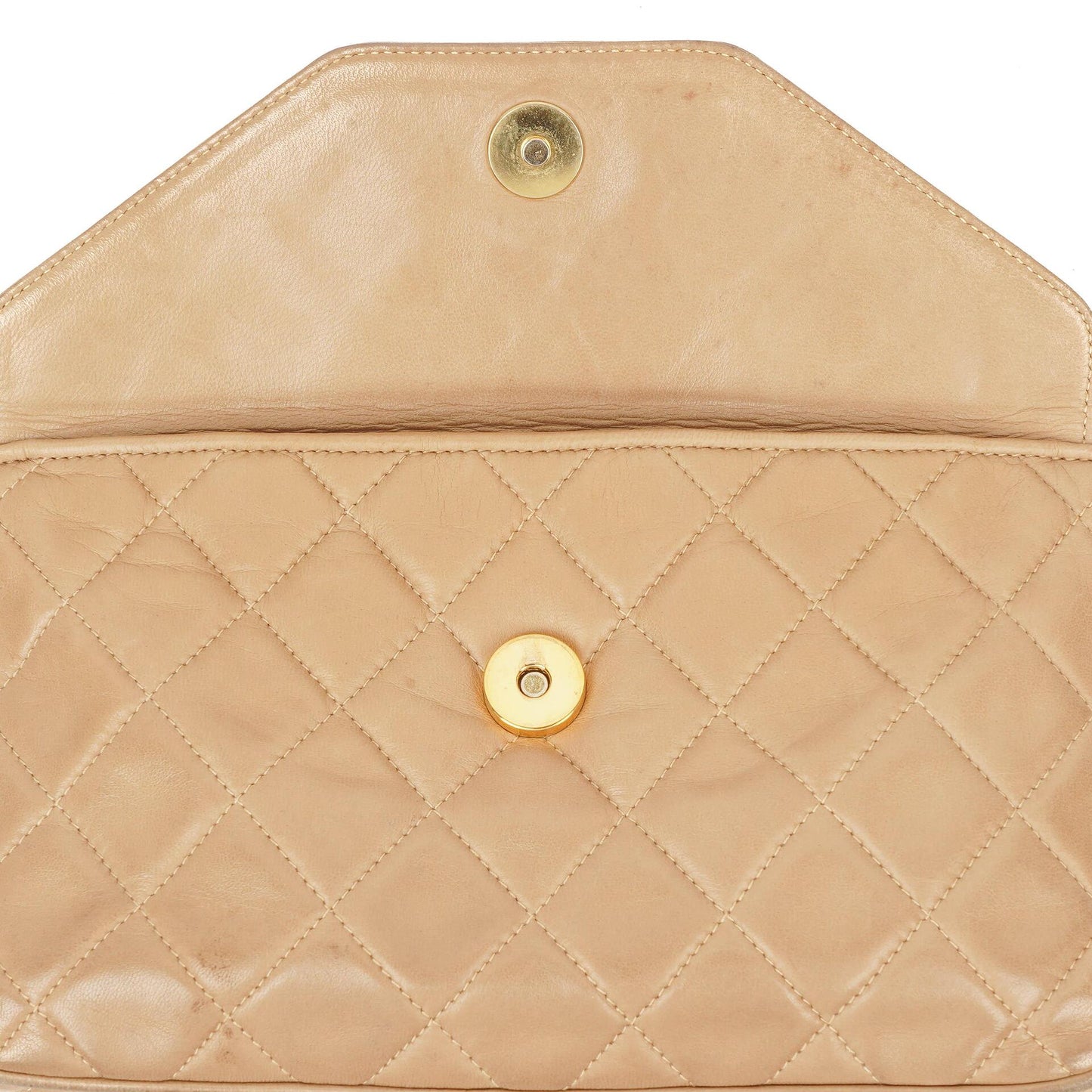 Chanel Camera Tassel CC Beige Quilted Lambskin Bag