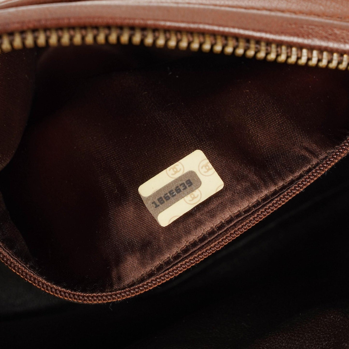 Chanel Camera Tassel CC Brown Quilted Lambskin Bag