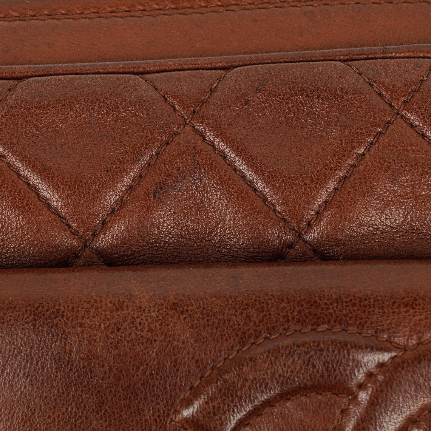 Chanel Camera Tassel CC Brown Quilted Lambskin Bag