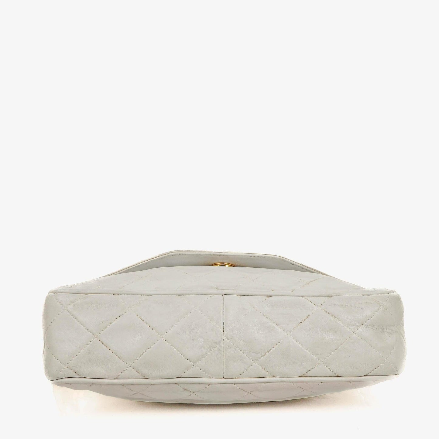 Chanel Camera Tassel CC White Quilted Lambskin Bag