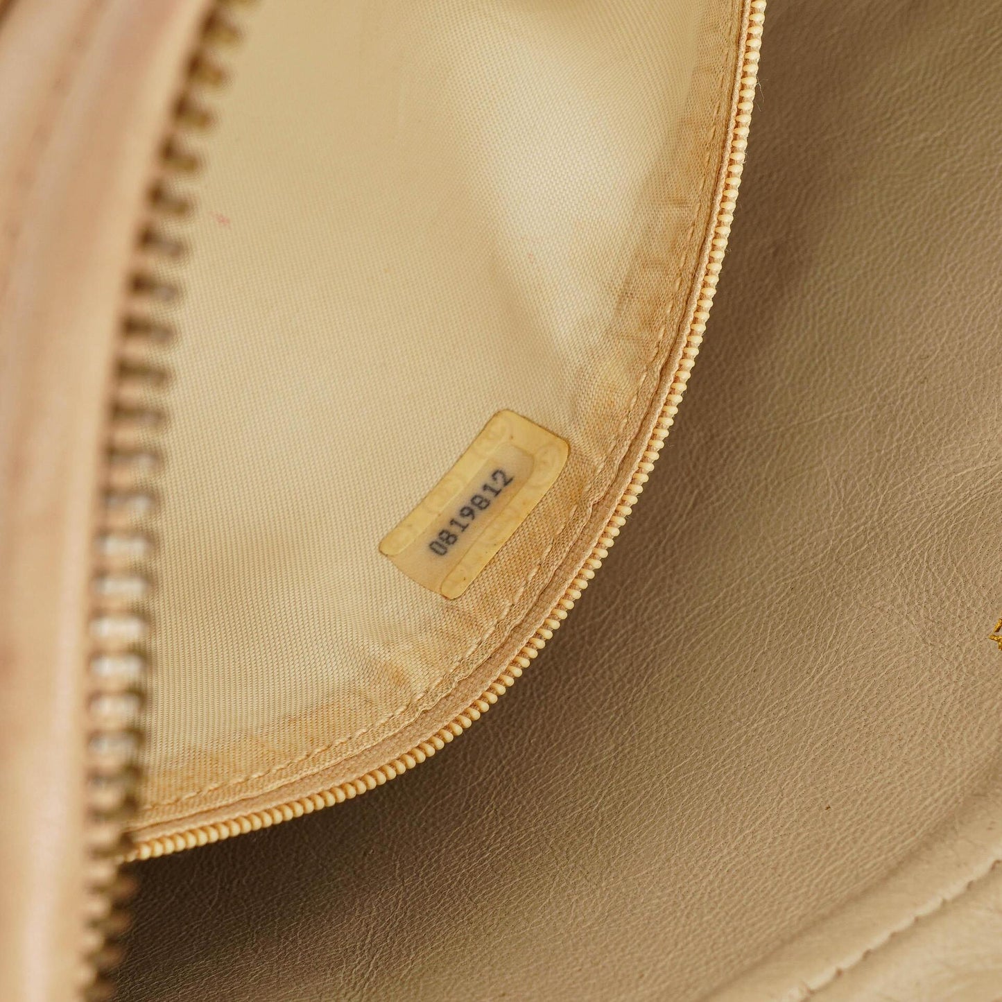 Chanel Camera Tassel In Beige Quilted Lambskin