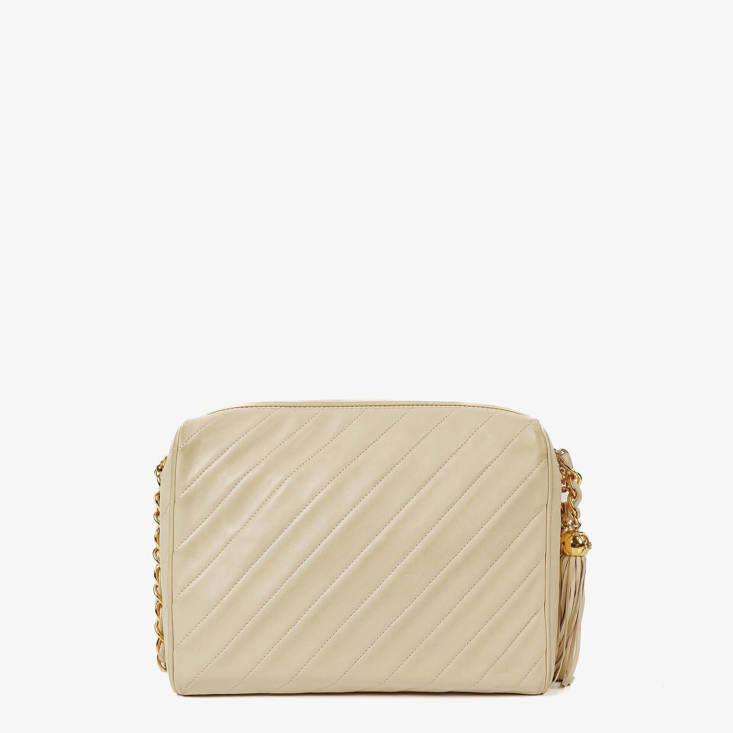 Chanel Camera Tassel Leather Front Pocket Crossbody Bag